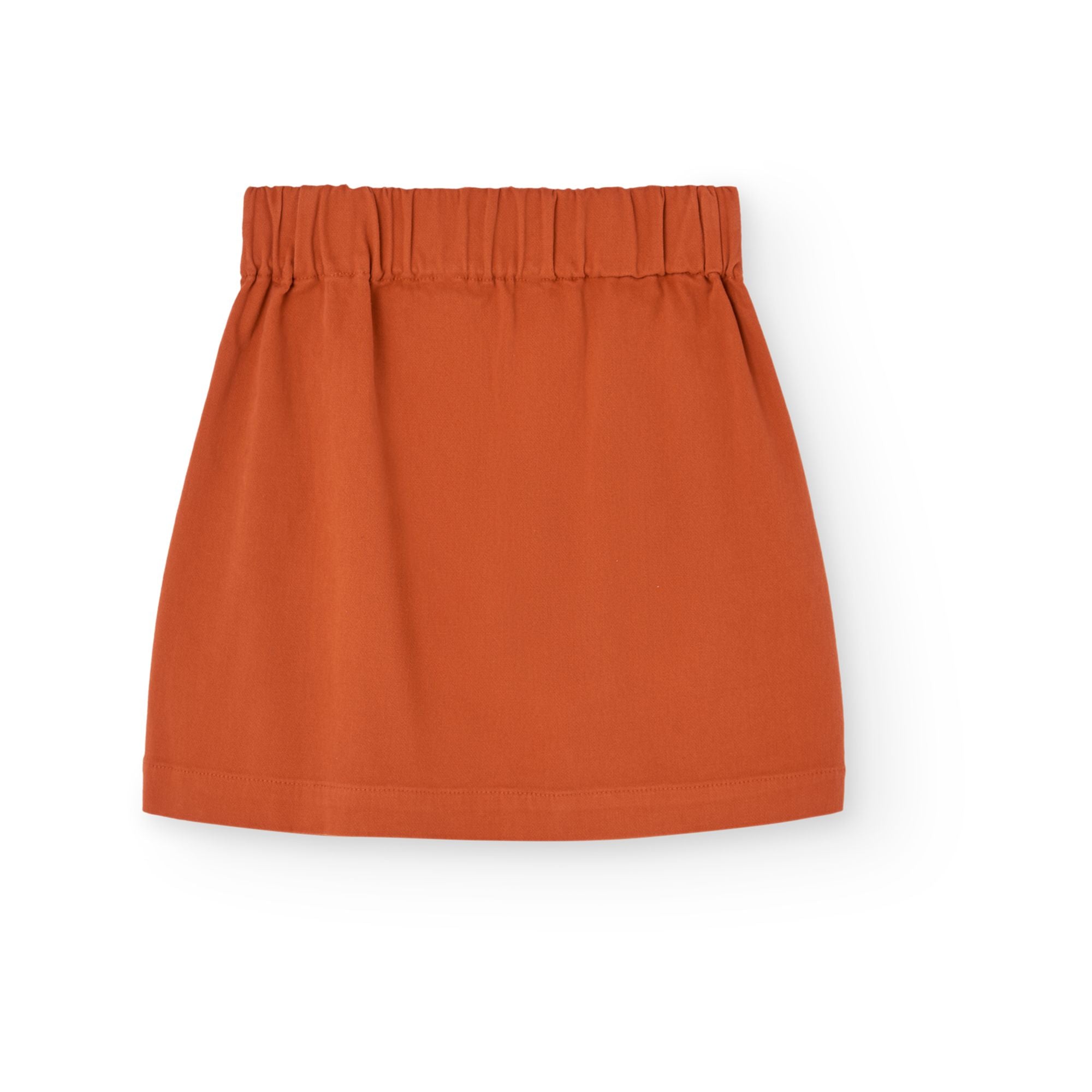 Girls Orange Cotton Skirt