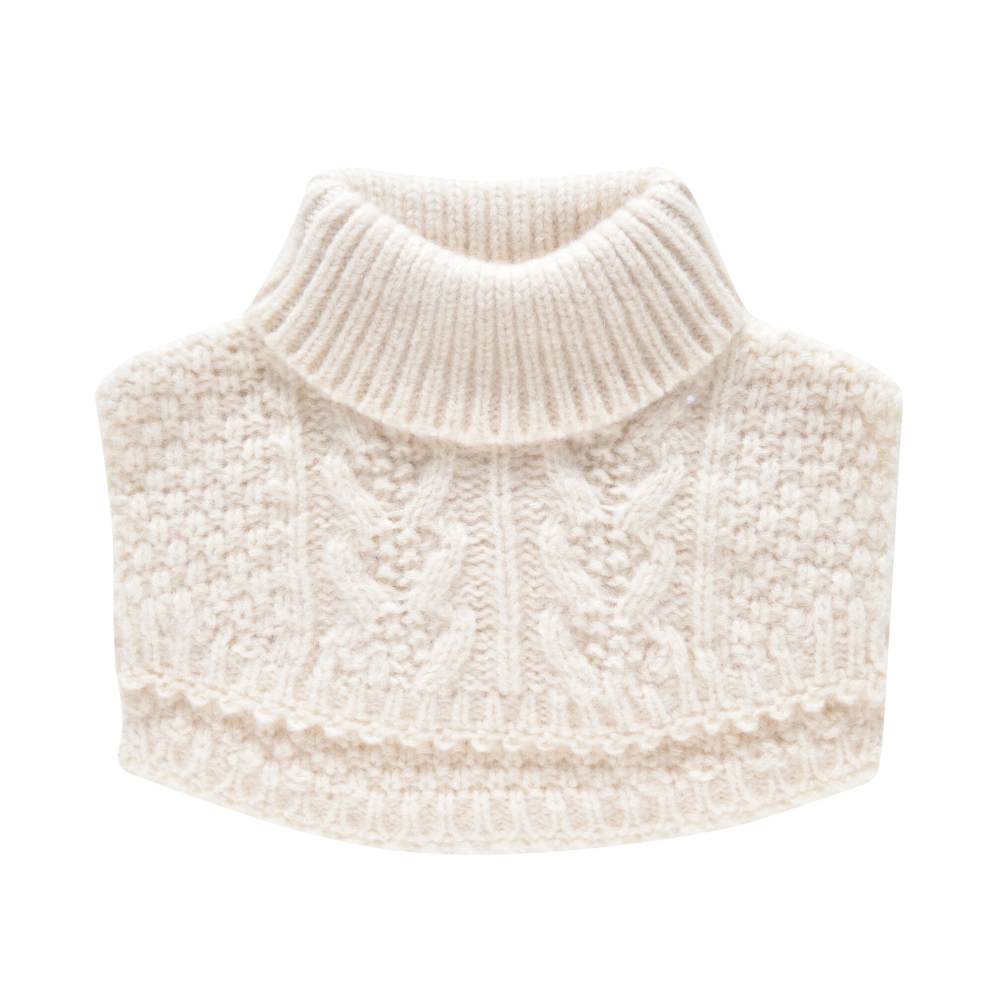 Girls White Wool Scarf