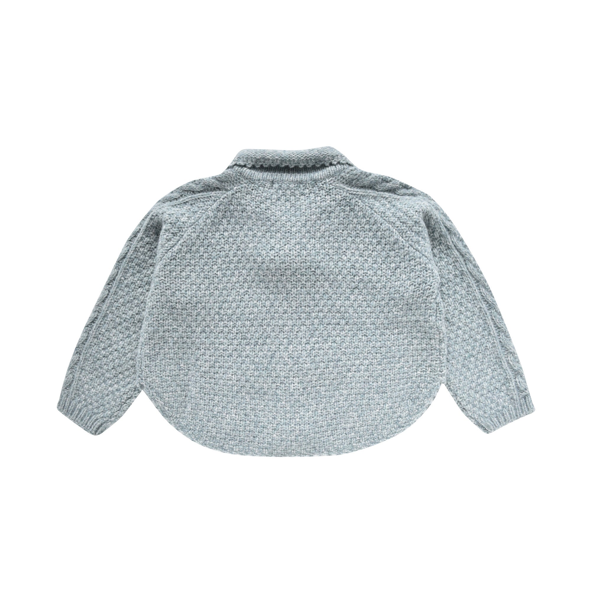 Girls Blue Wool Cardigan