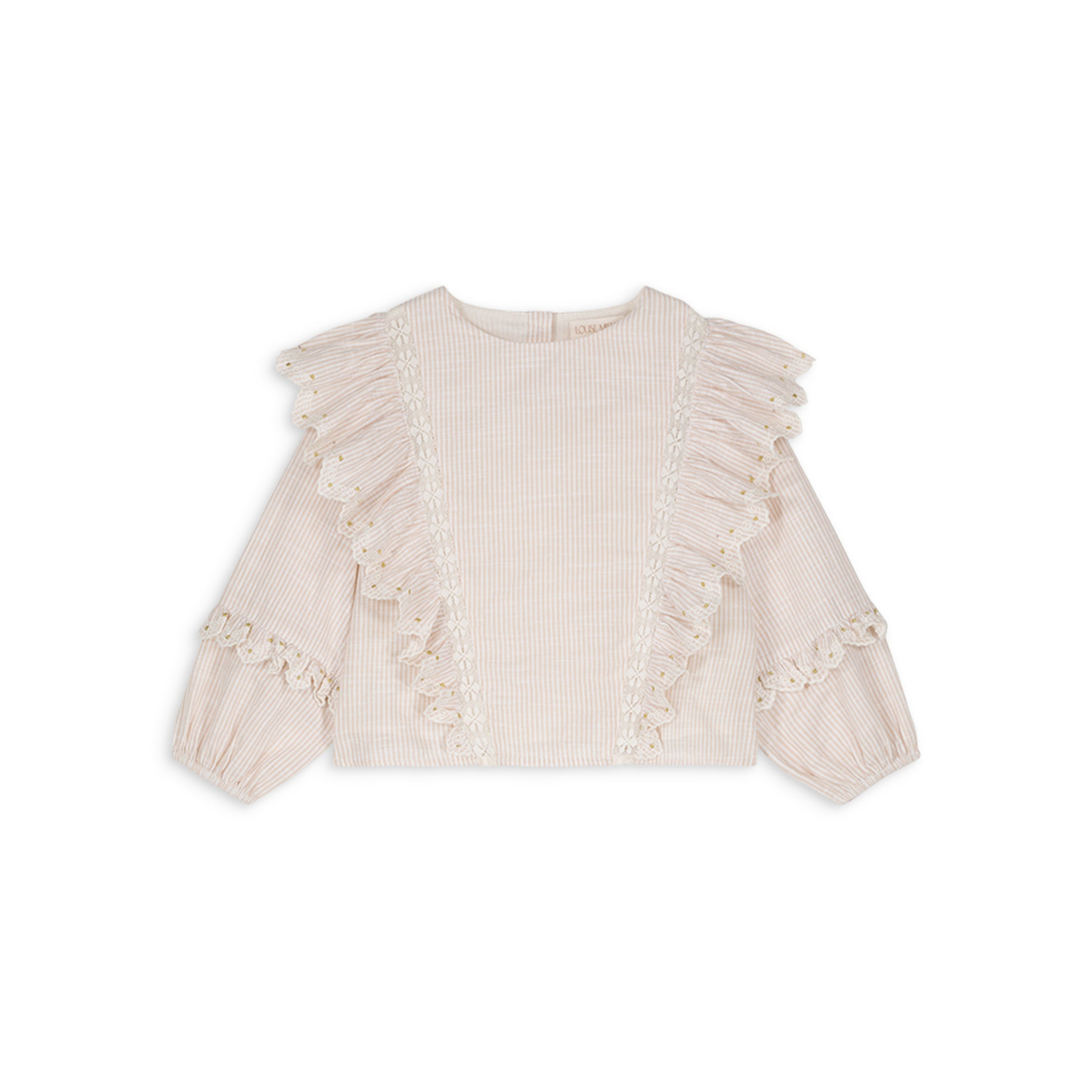 Girls Light Pink Stripes Cotton Top