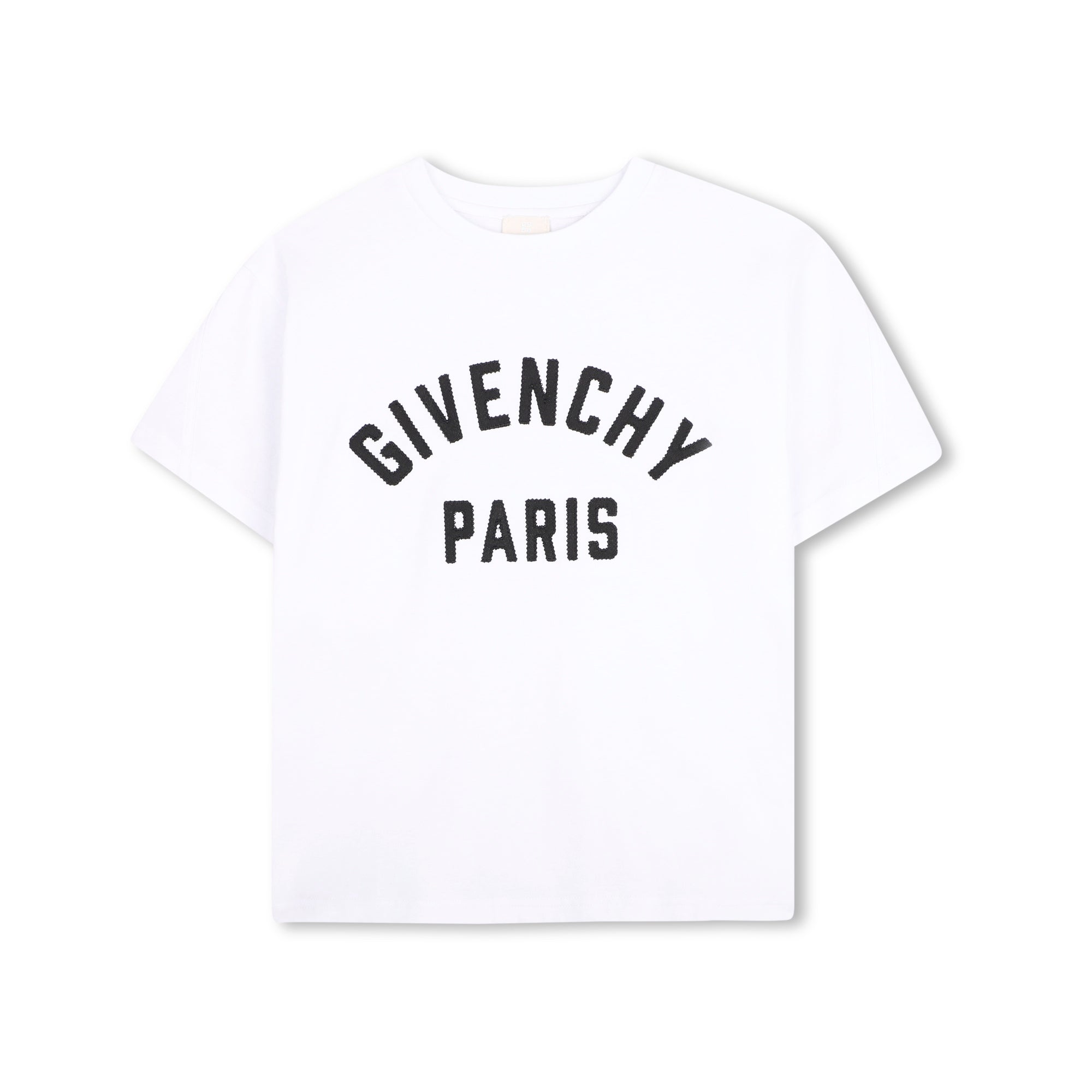 Boys White Logo Cotton T-Shirt