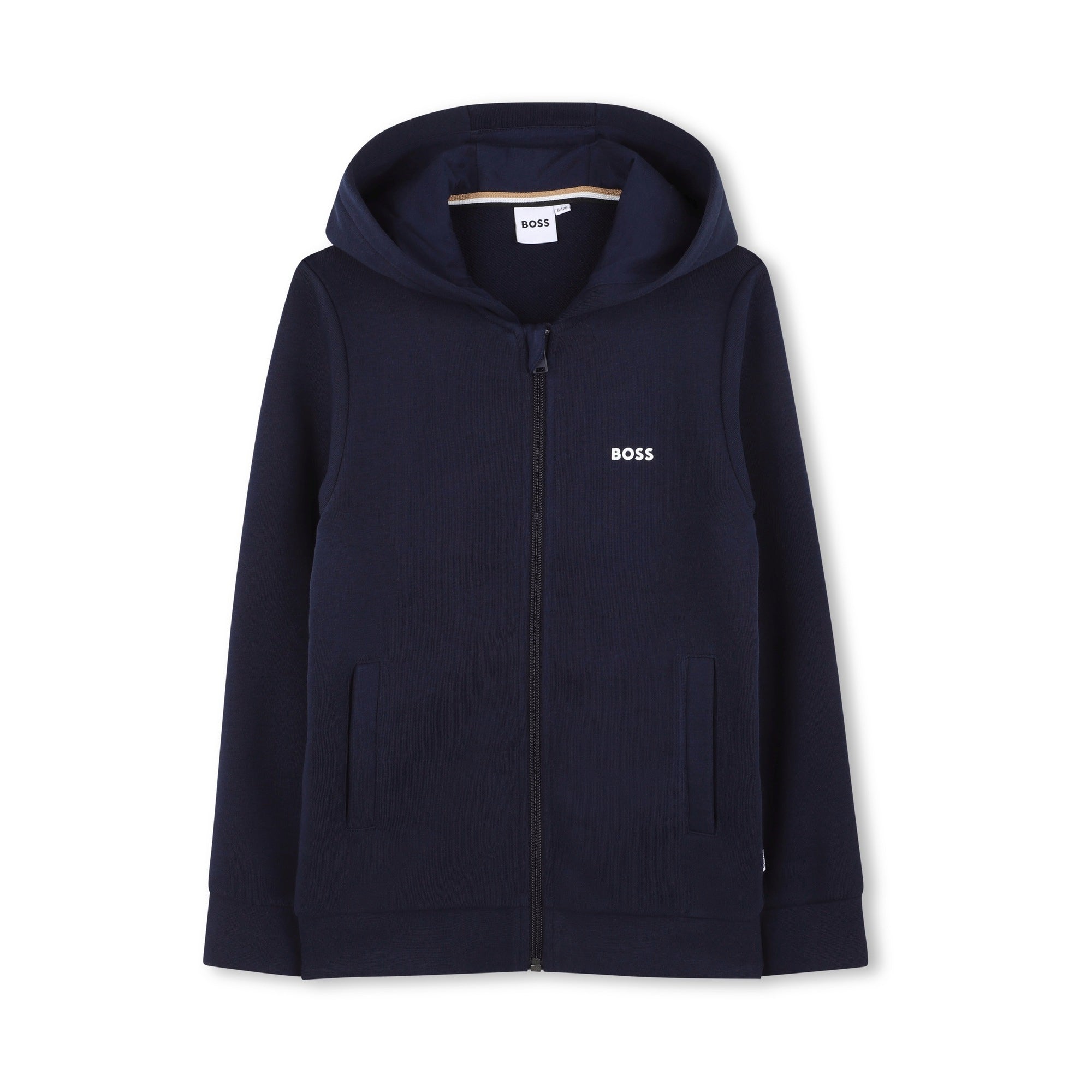 Boys Blue Cotton Zip-Up Top