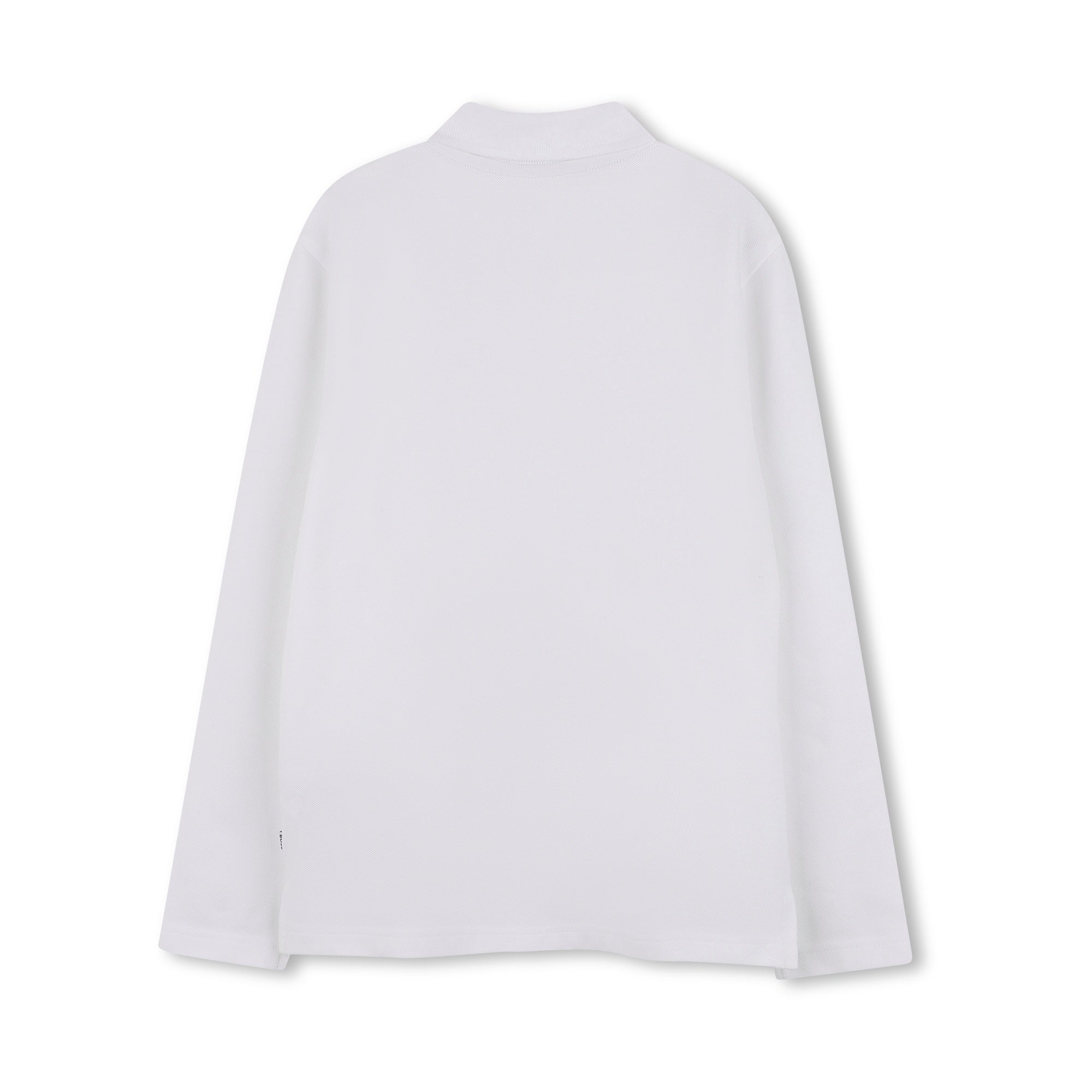 Boys White Cotton Polo Shirt