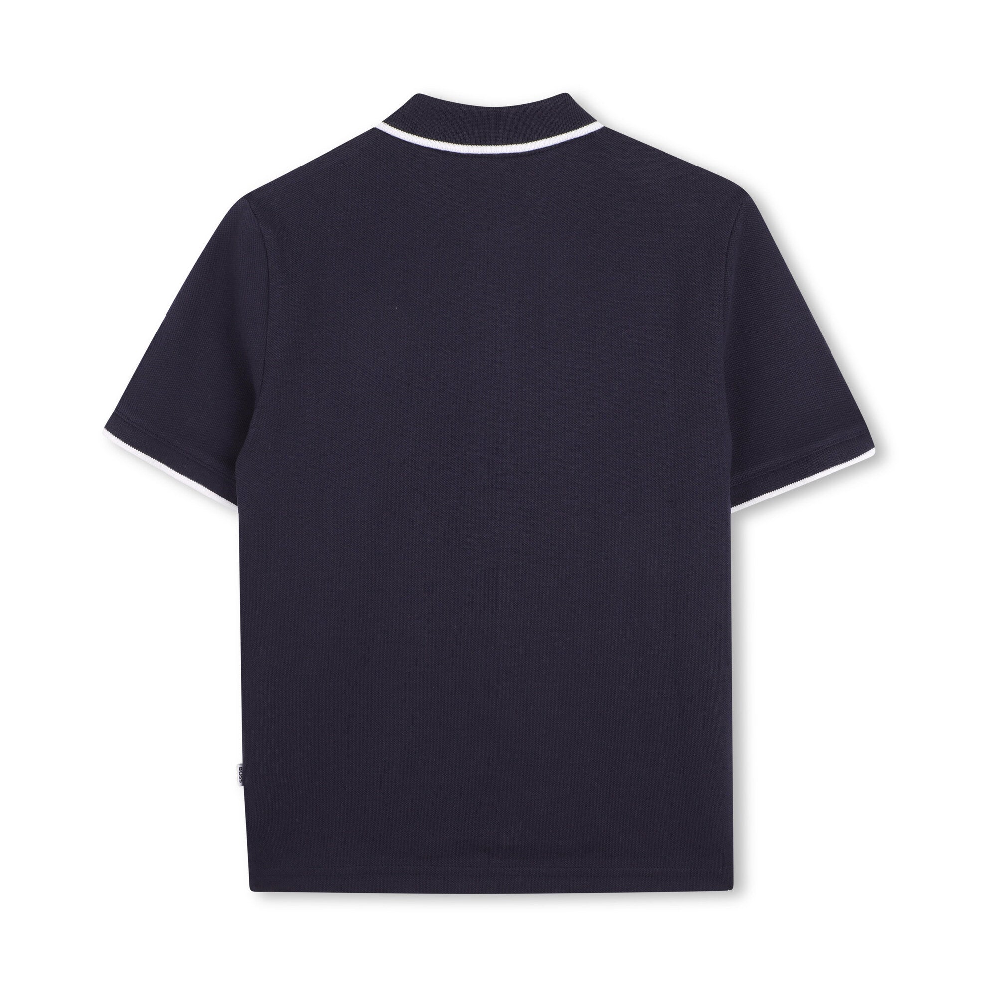 Boys Navy Cotton Polo Shirt