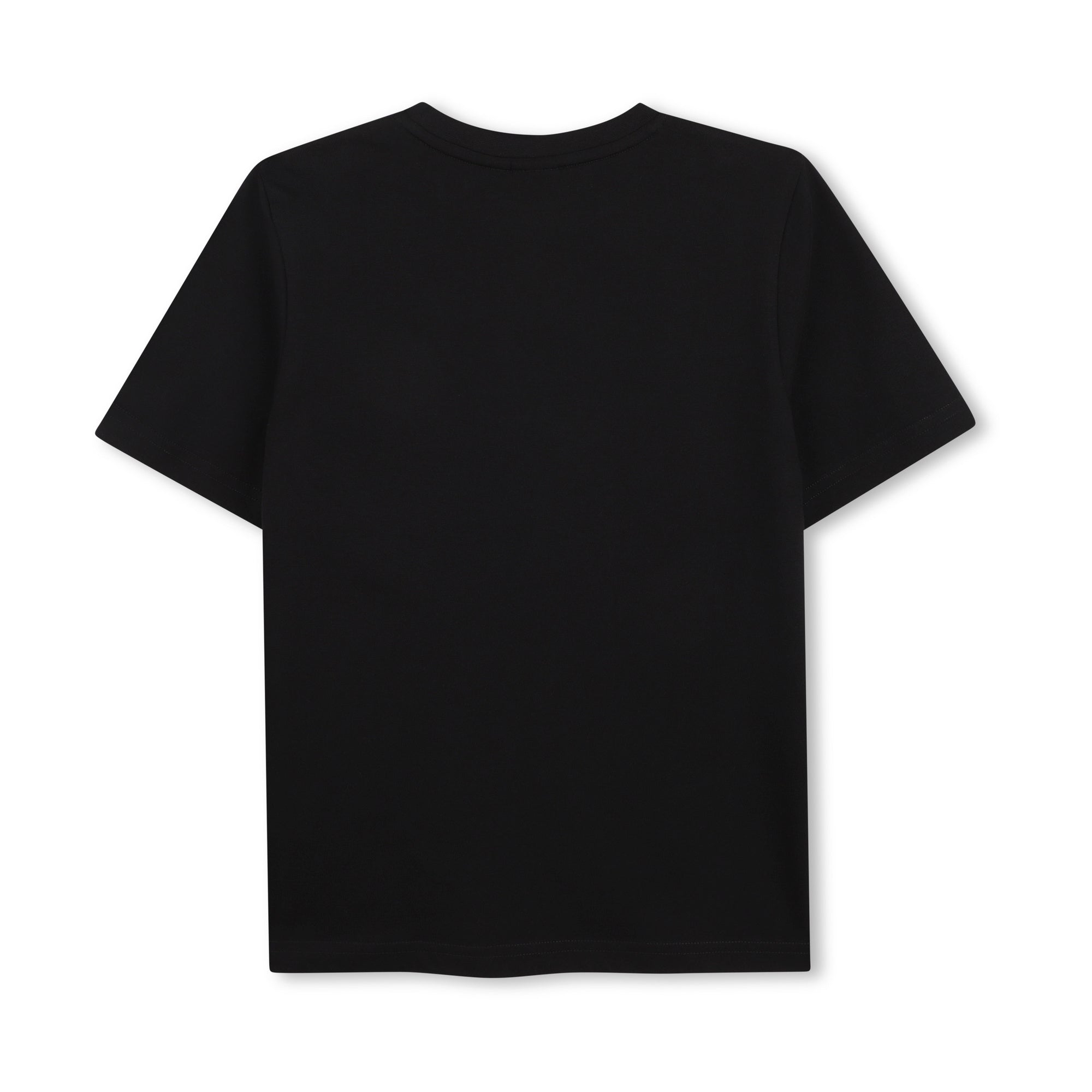 Boys Black Logo Cotton T-Shirt