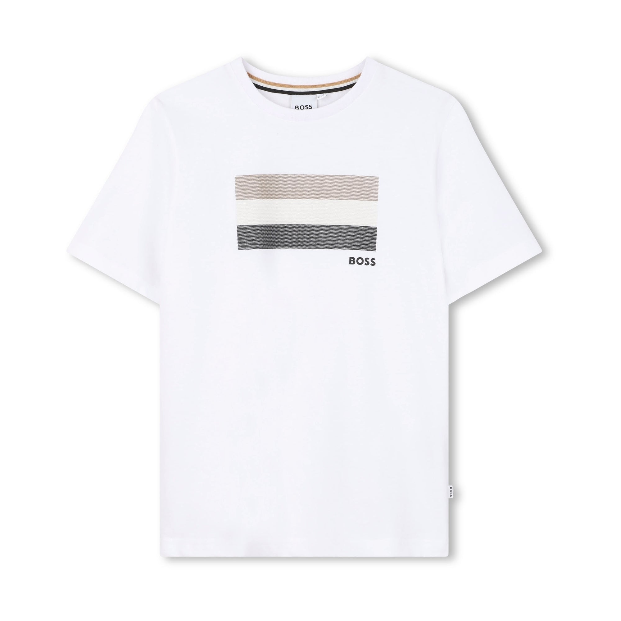 Boys White Cotton T-Shirt