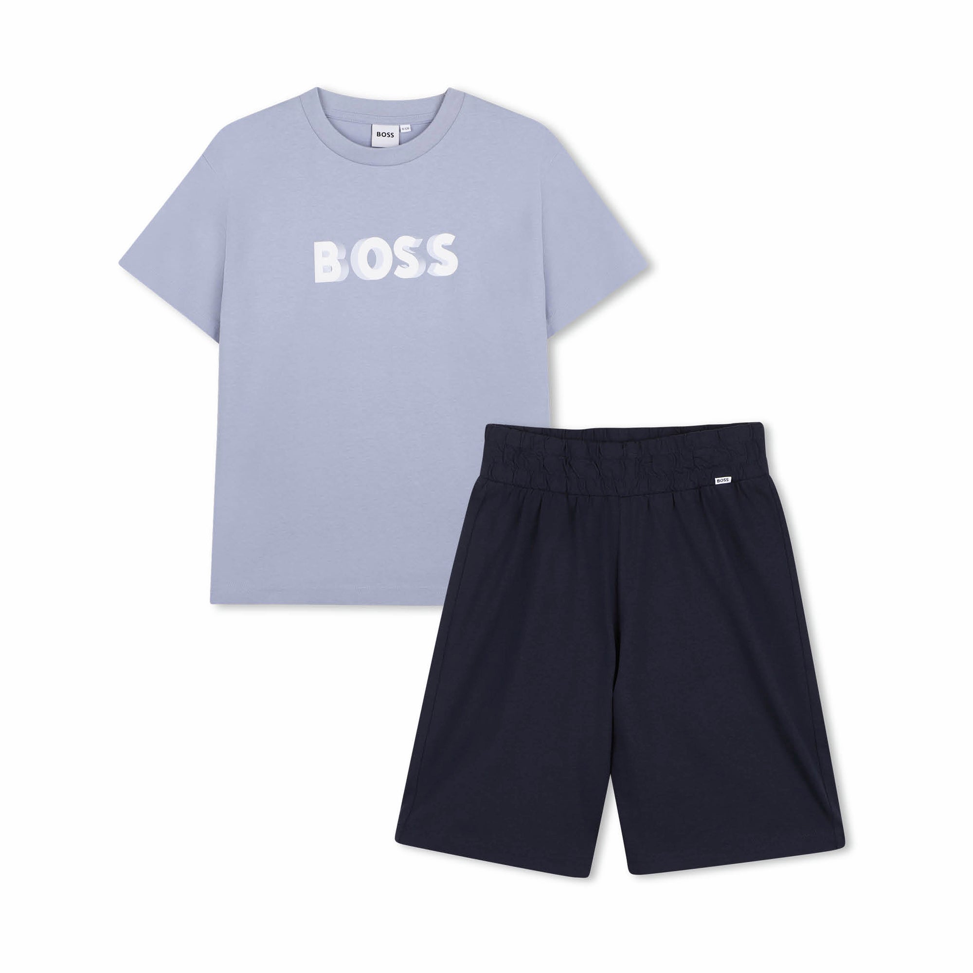 Boys Blue Cotton T-Shirt & Shorts Set