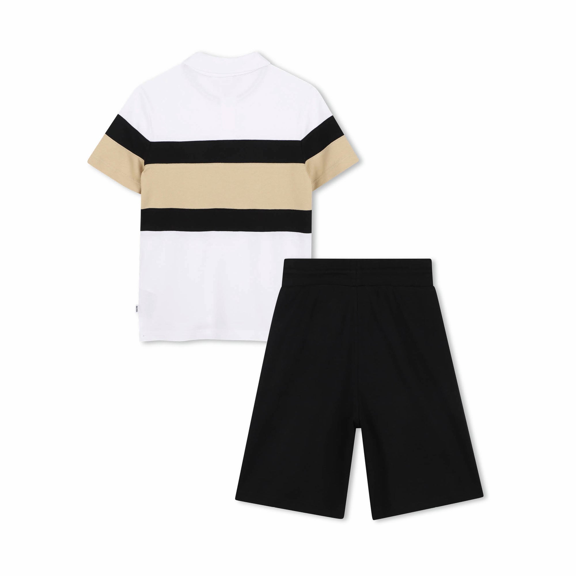 Boys White & Black Cotton Set