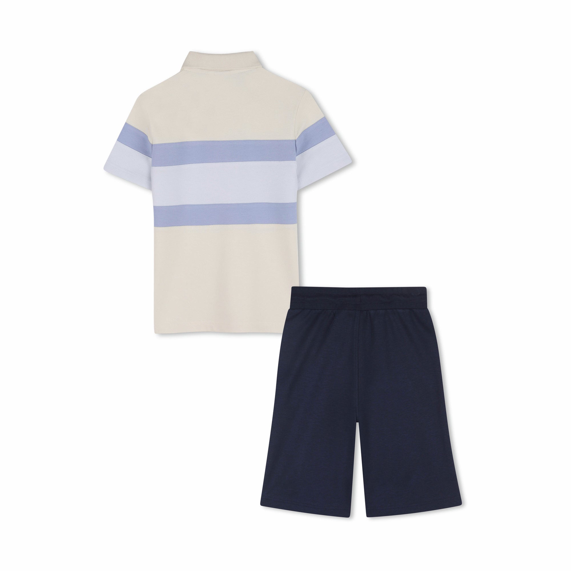 Boys Vanilla & Navy Cotton Set