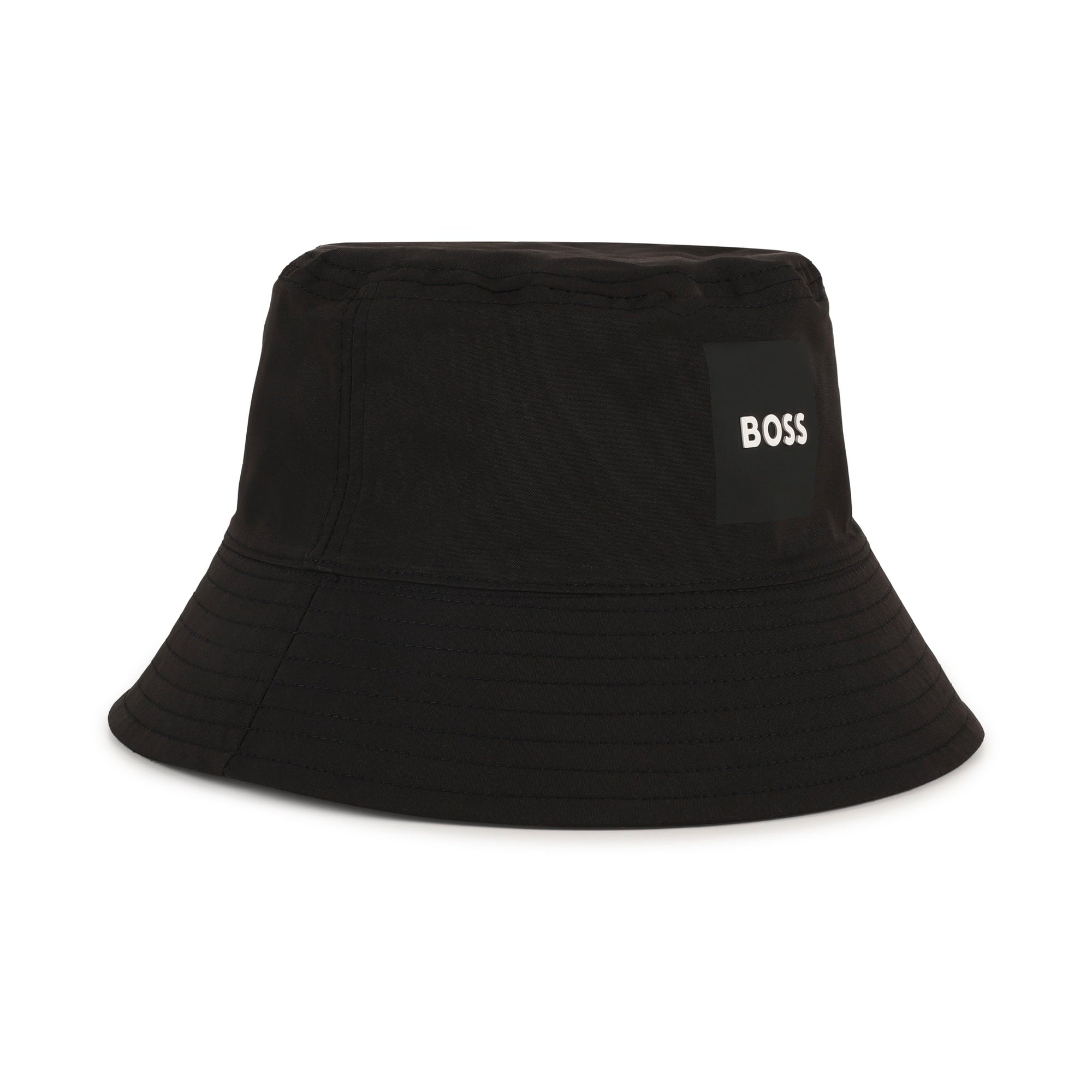 Boys Black Logo Reversible Bucket Hat