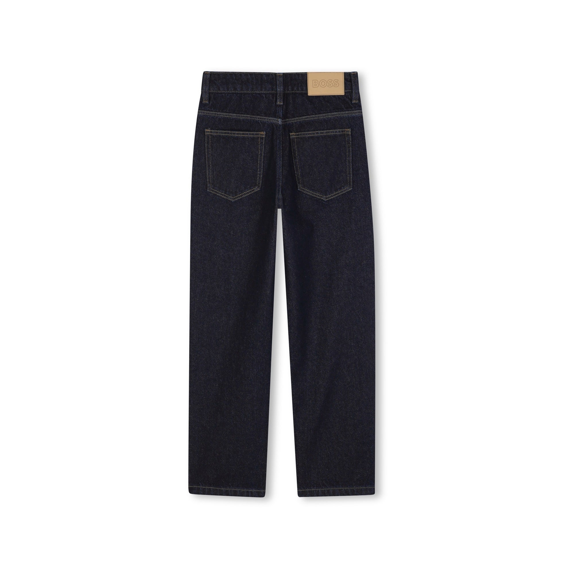 Boys Dark Blue Denim Trousers