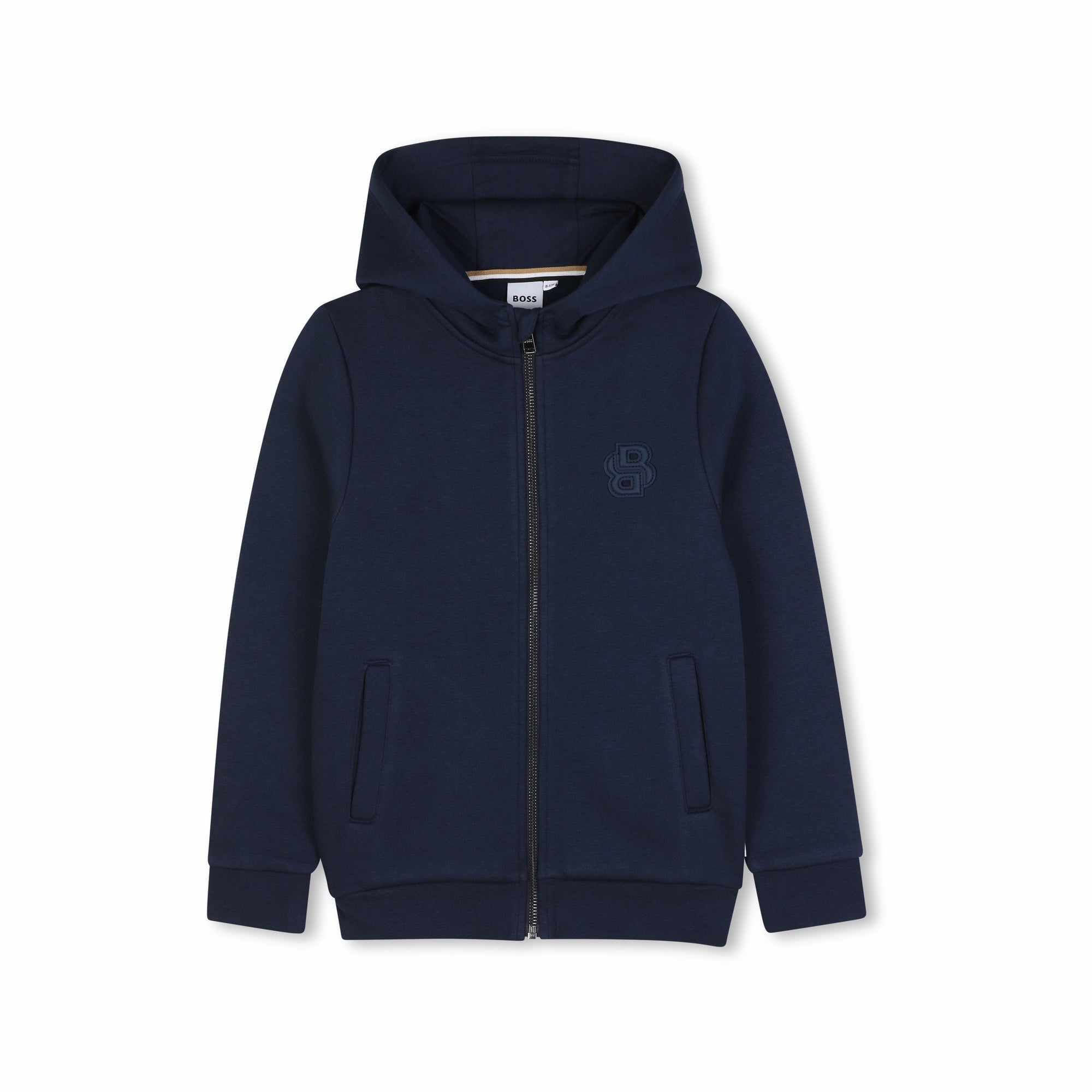 Boys Blue Cotton Zip-Up Top