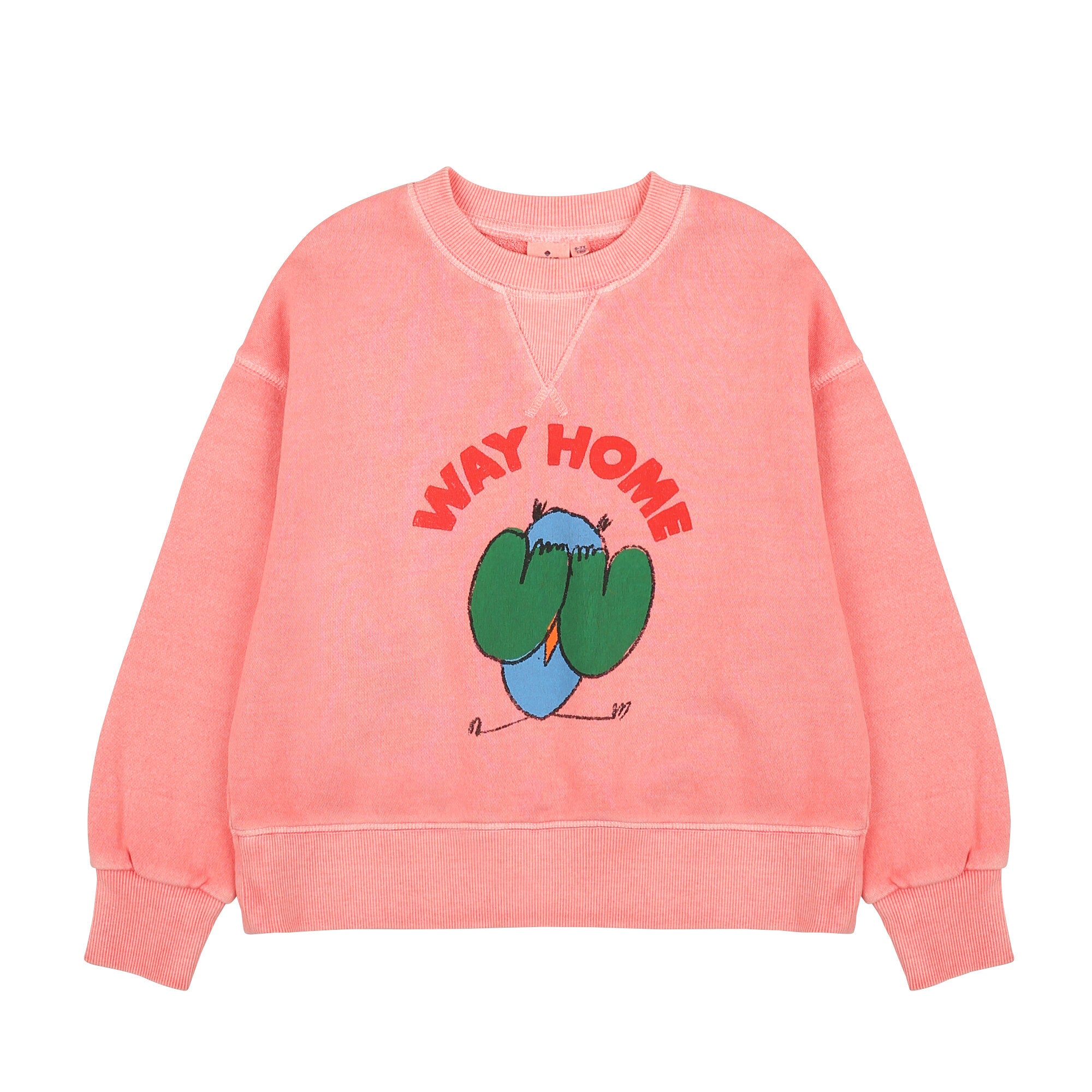 Boys & Girls Pink Printed Cotton Sweatshirt