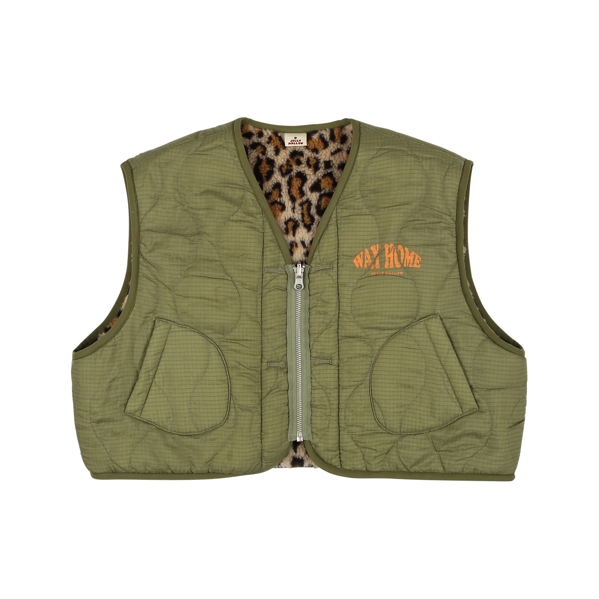Boys & Girls Green Reversible Gilet