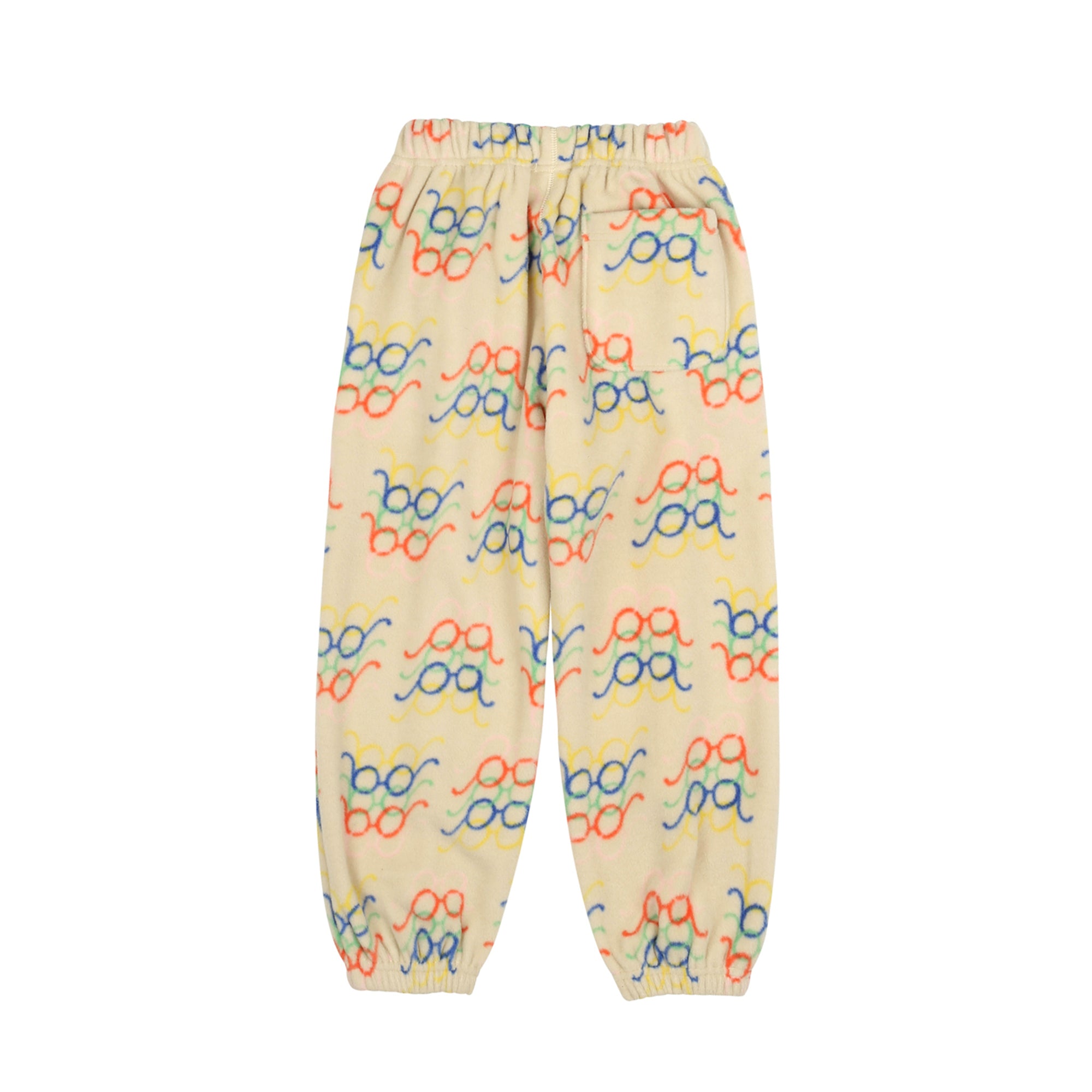 Boys & Girls White Printed Cotton Trousers