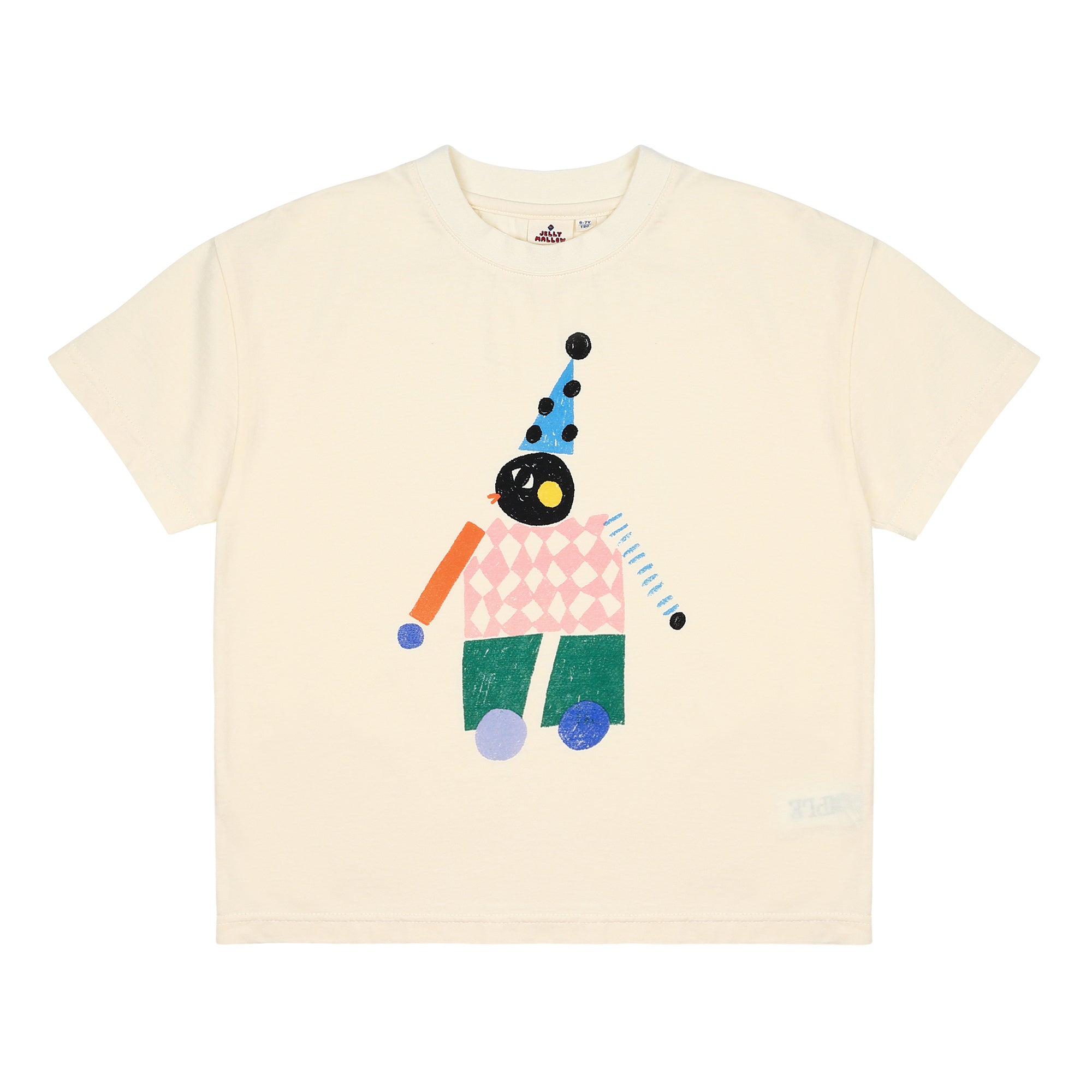 Boys & Girls Ivory Printed Cotton T-Shirt