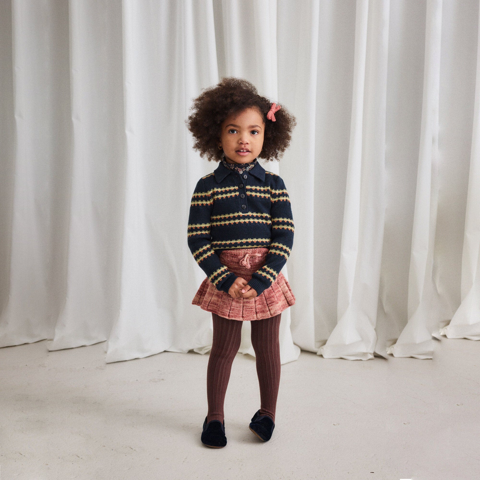 Girls Pink Wool Skirt