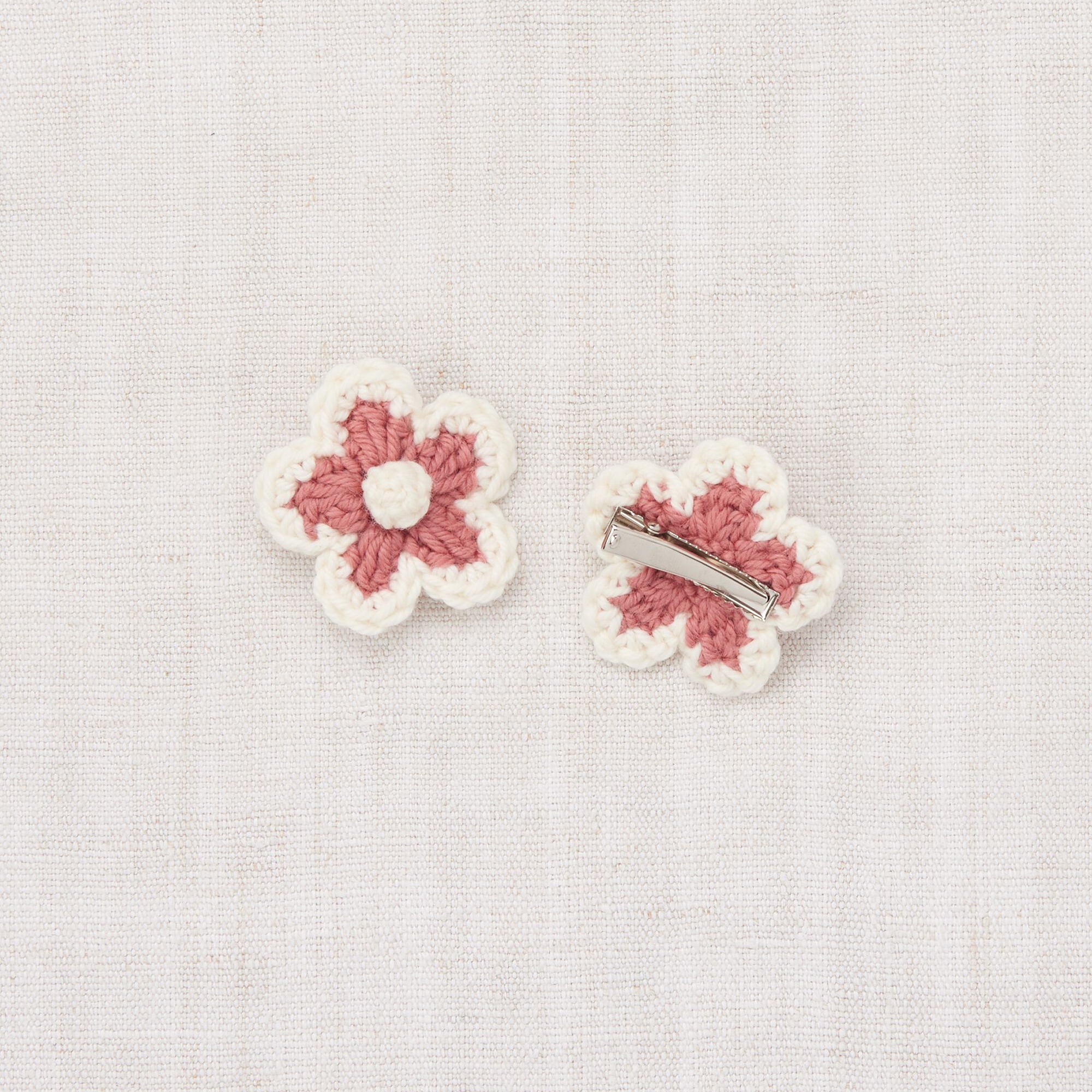 Boys & Girls Pink Flower Hair Clips