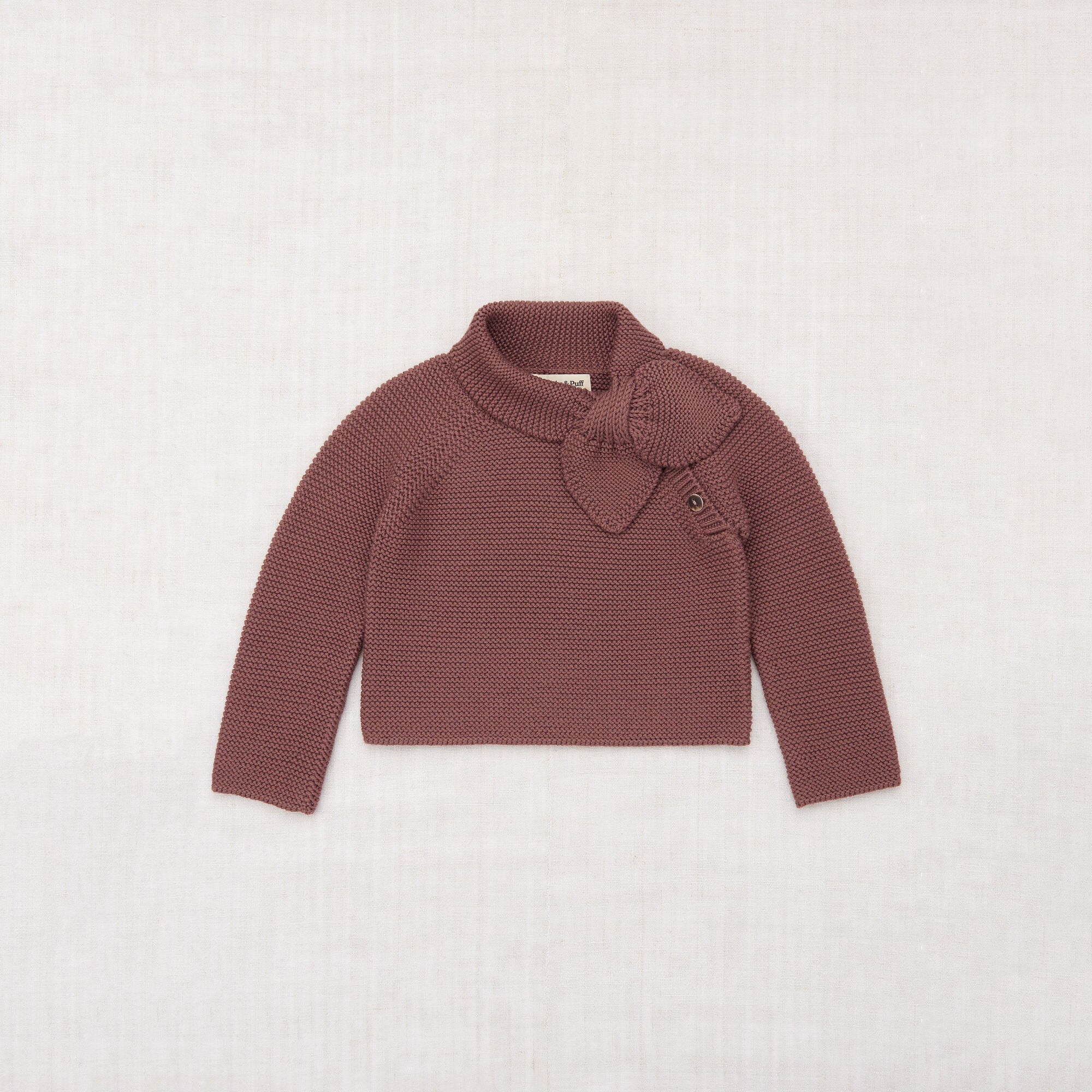 Girls Chocolate Bow Wool Sweater