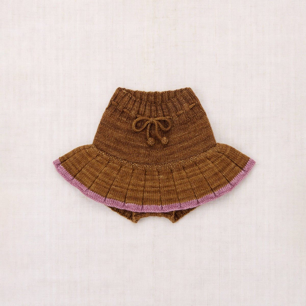 Girls Brown Wool Skirt