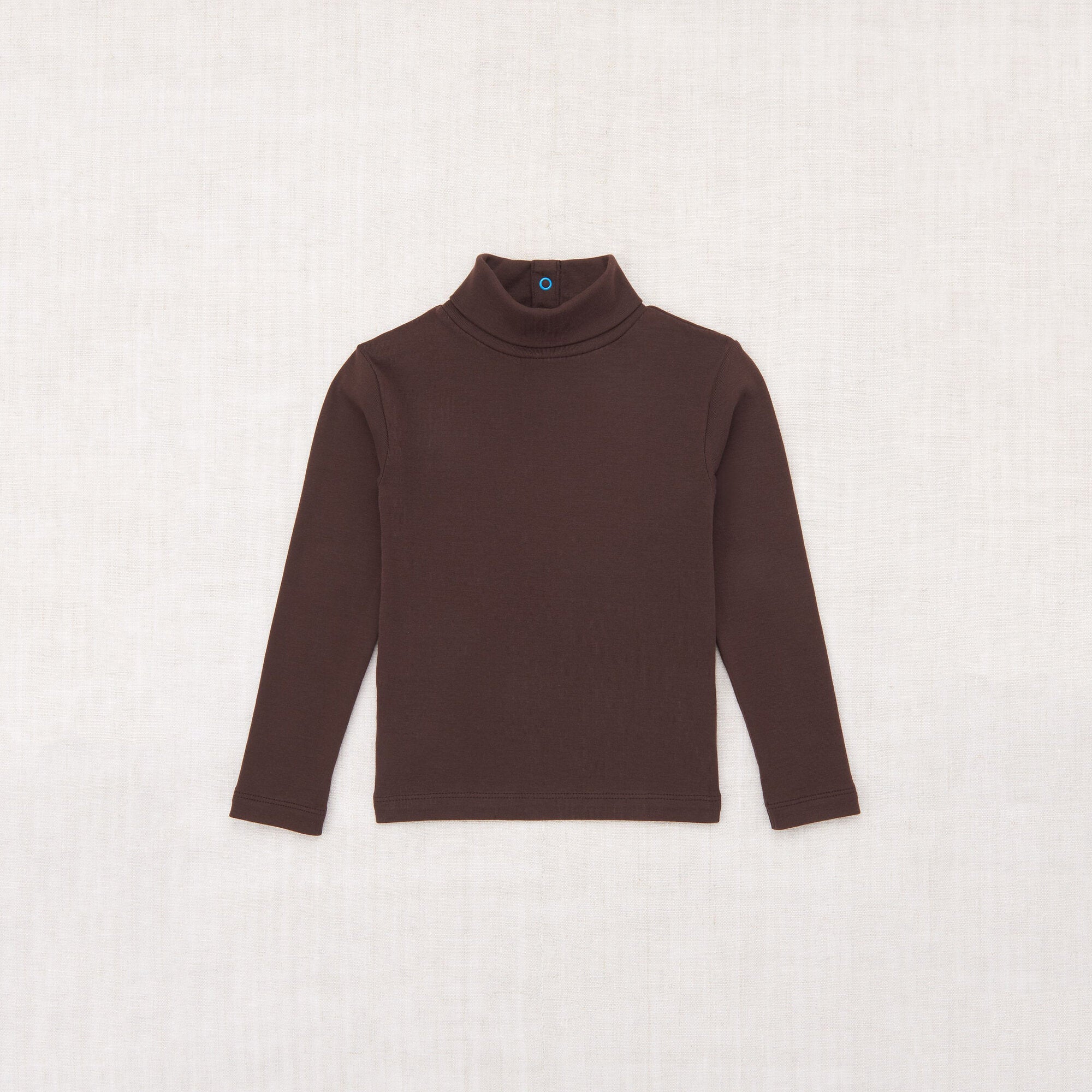Boys & Girls Dark Brown Cotton Turtleneck