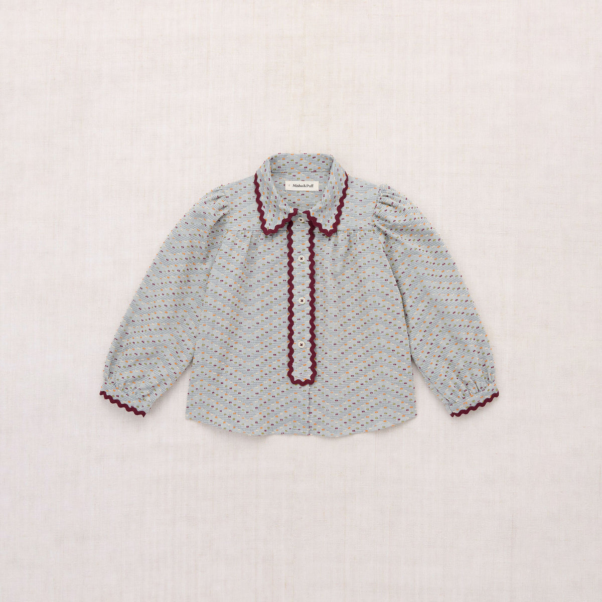 Girls Light Blue Cotton Shirt