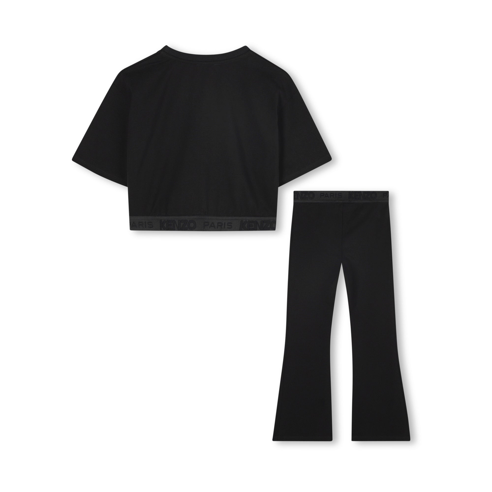 Girls Grey Black Cotton Set