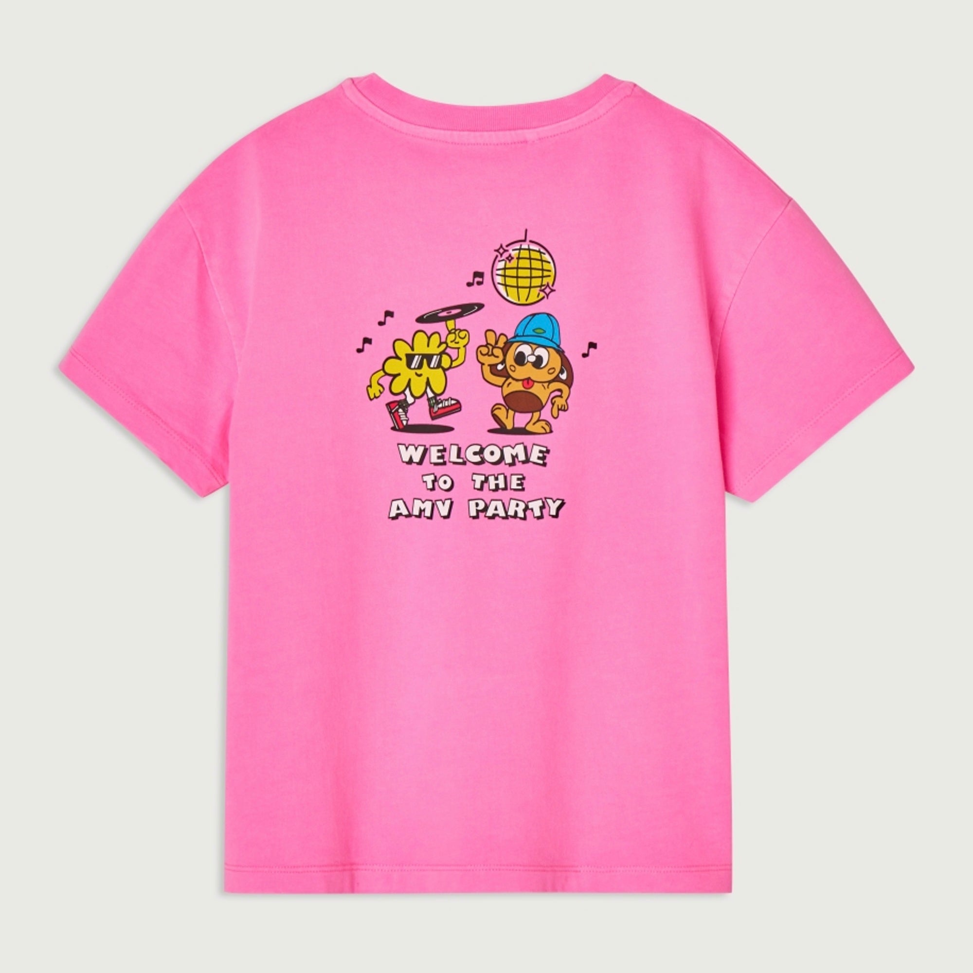 Boys & Girls Pink Printed Cotton T-Shirt
