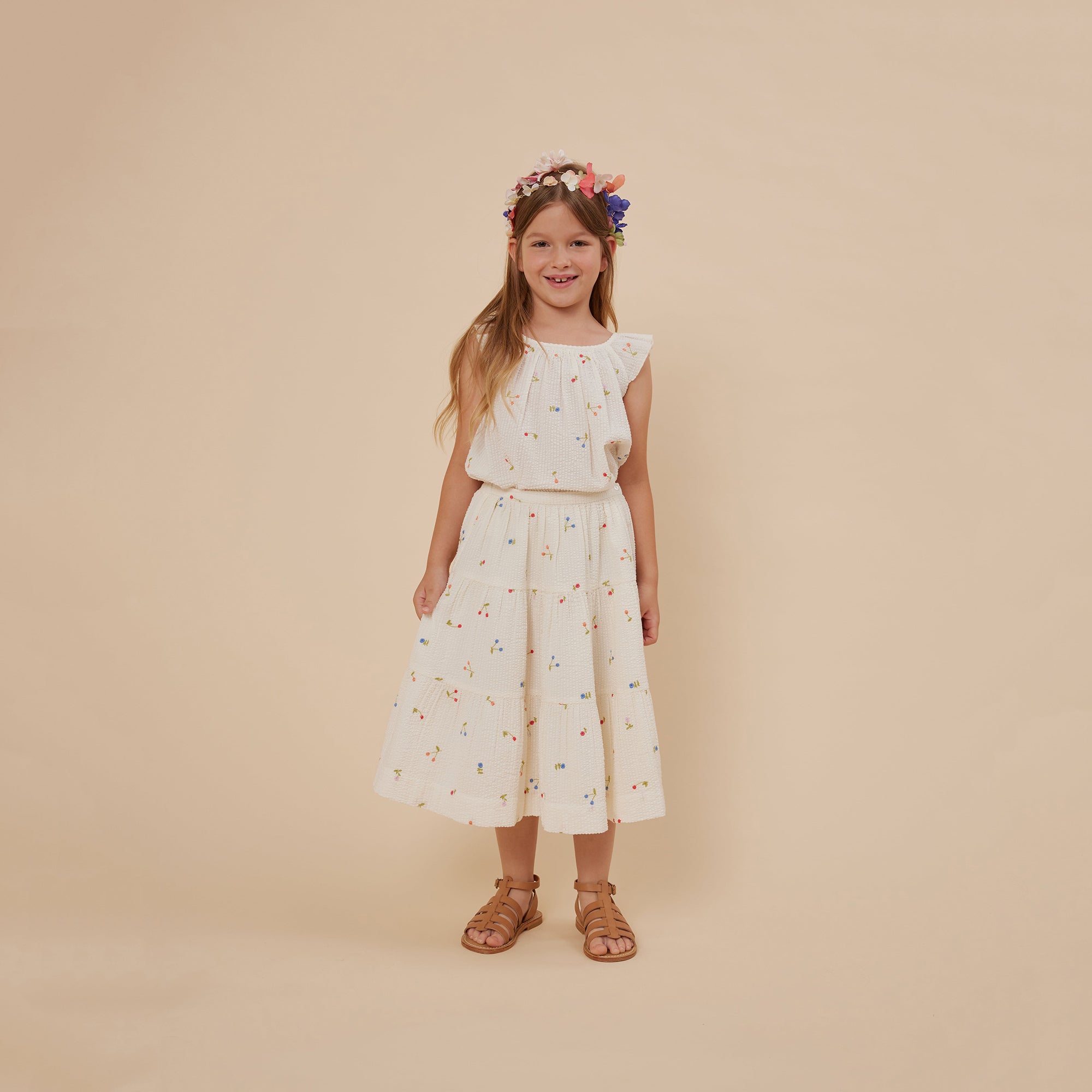Girls Multicolor Flower Headband