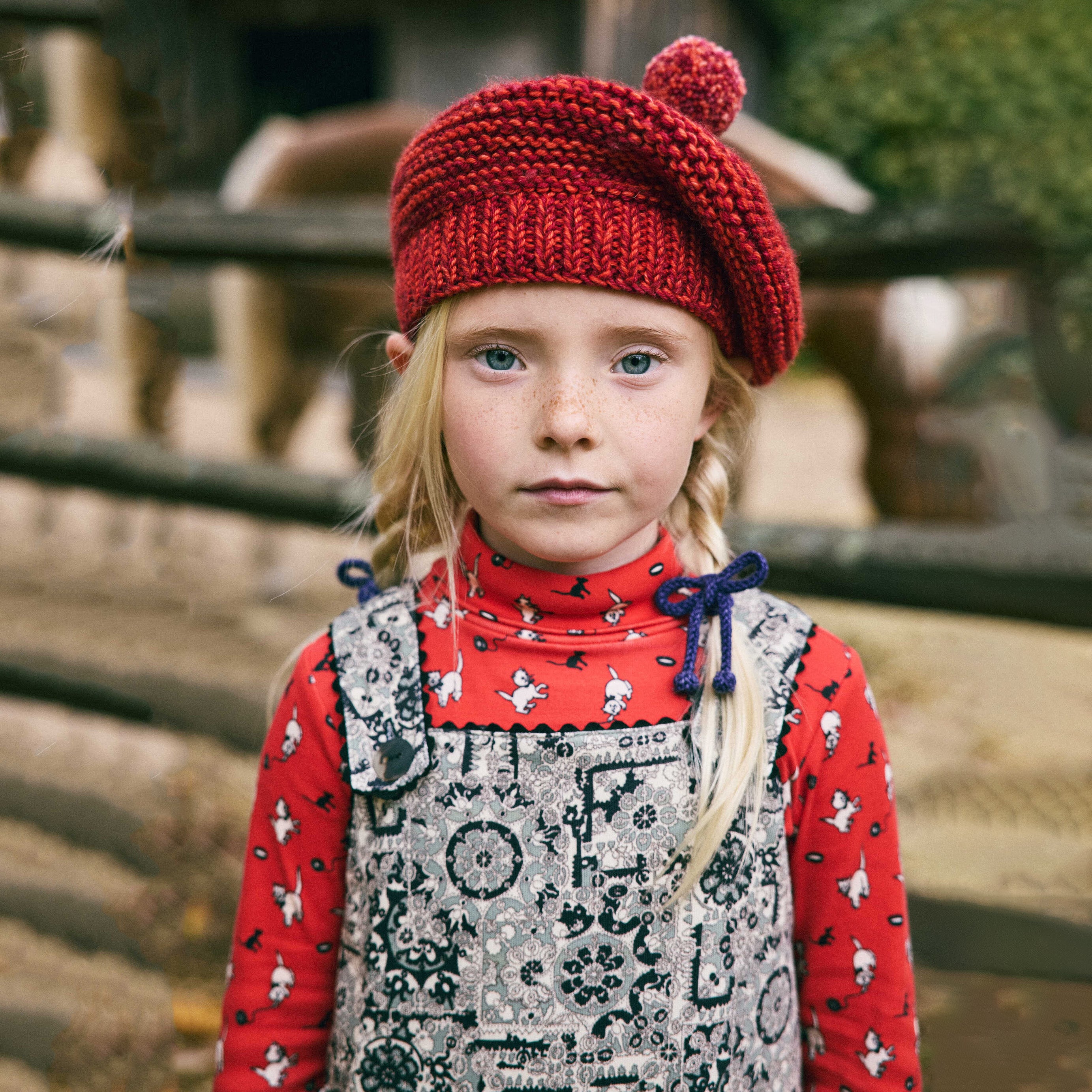 Boys & Girls Red Wool Hat