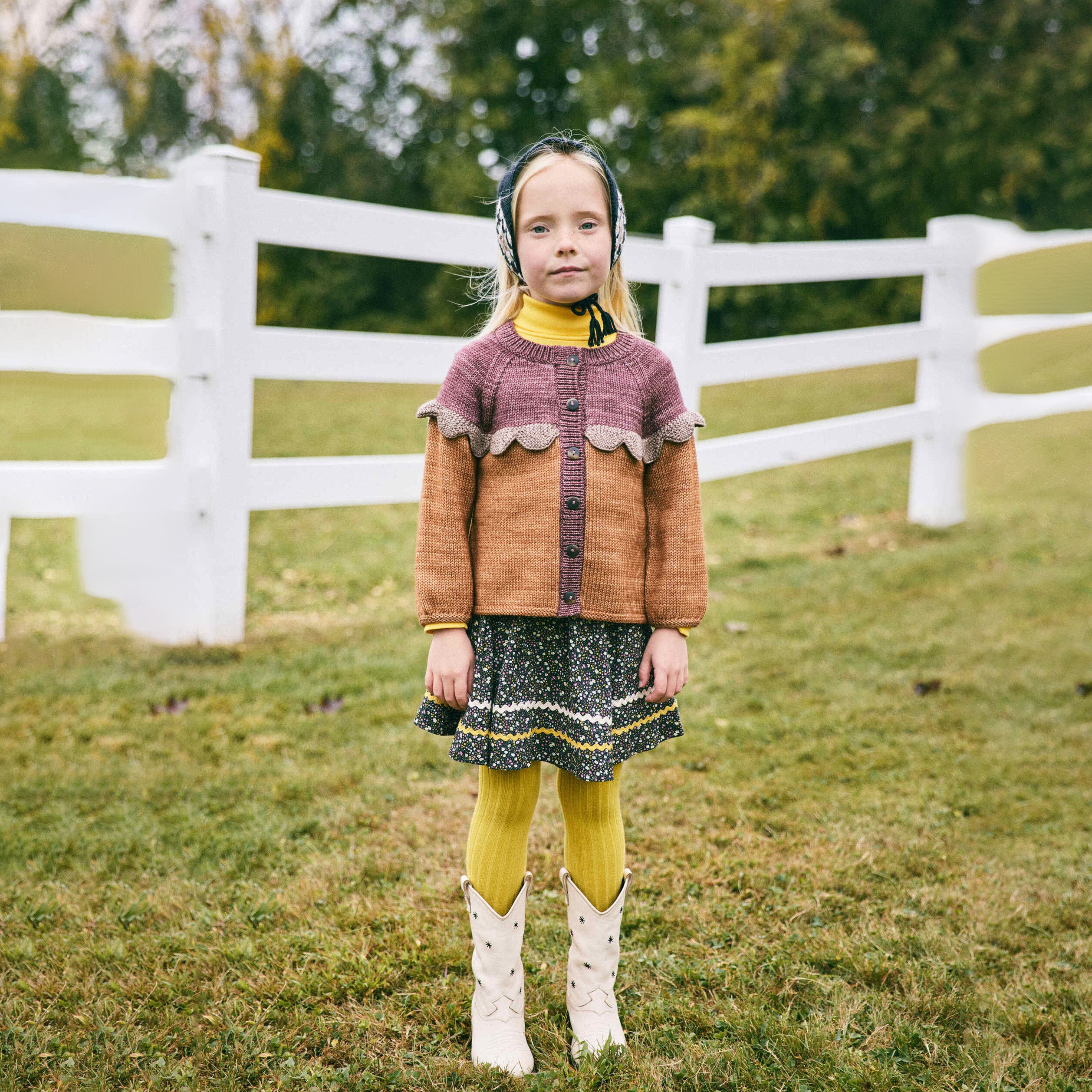 Girls Rose Gold Wool Cardigan