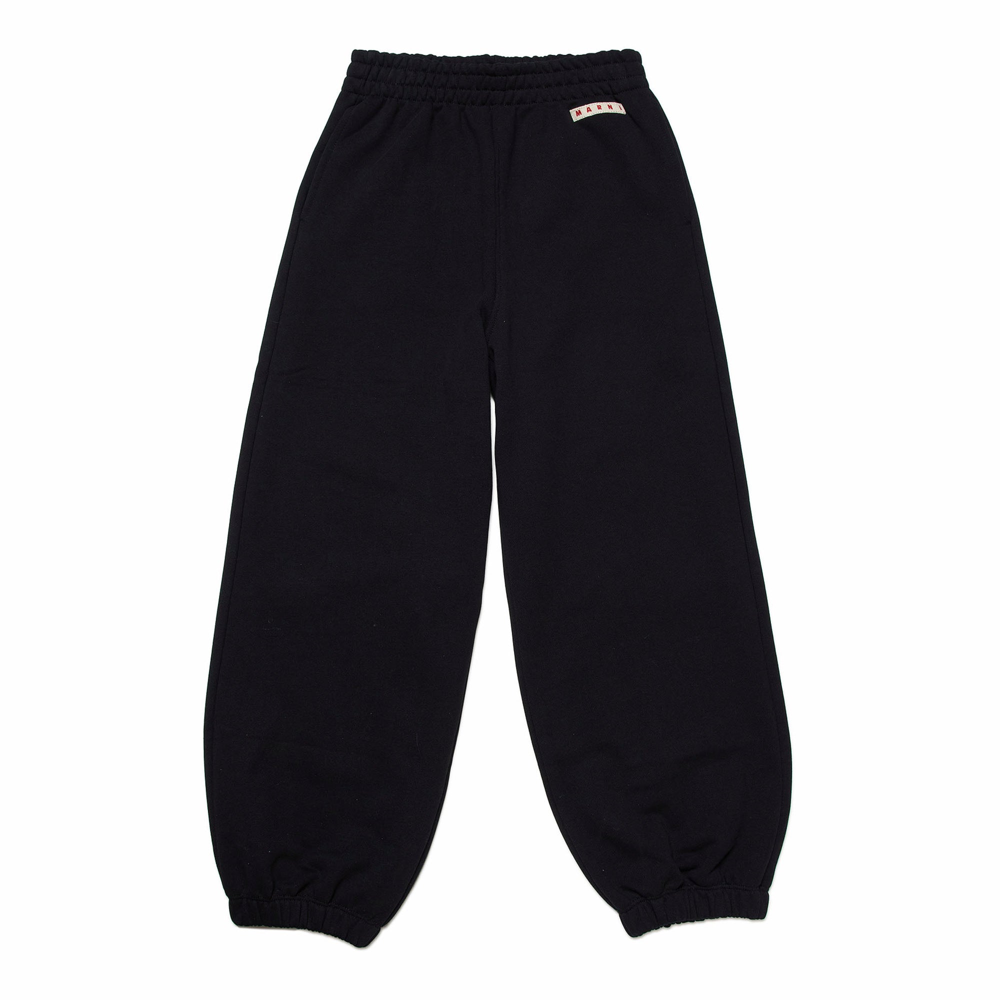 Boys & Girls Black Logo Cotton Trousers
