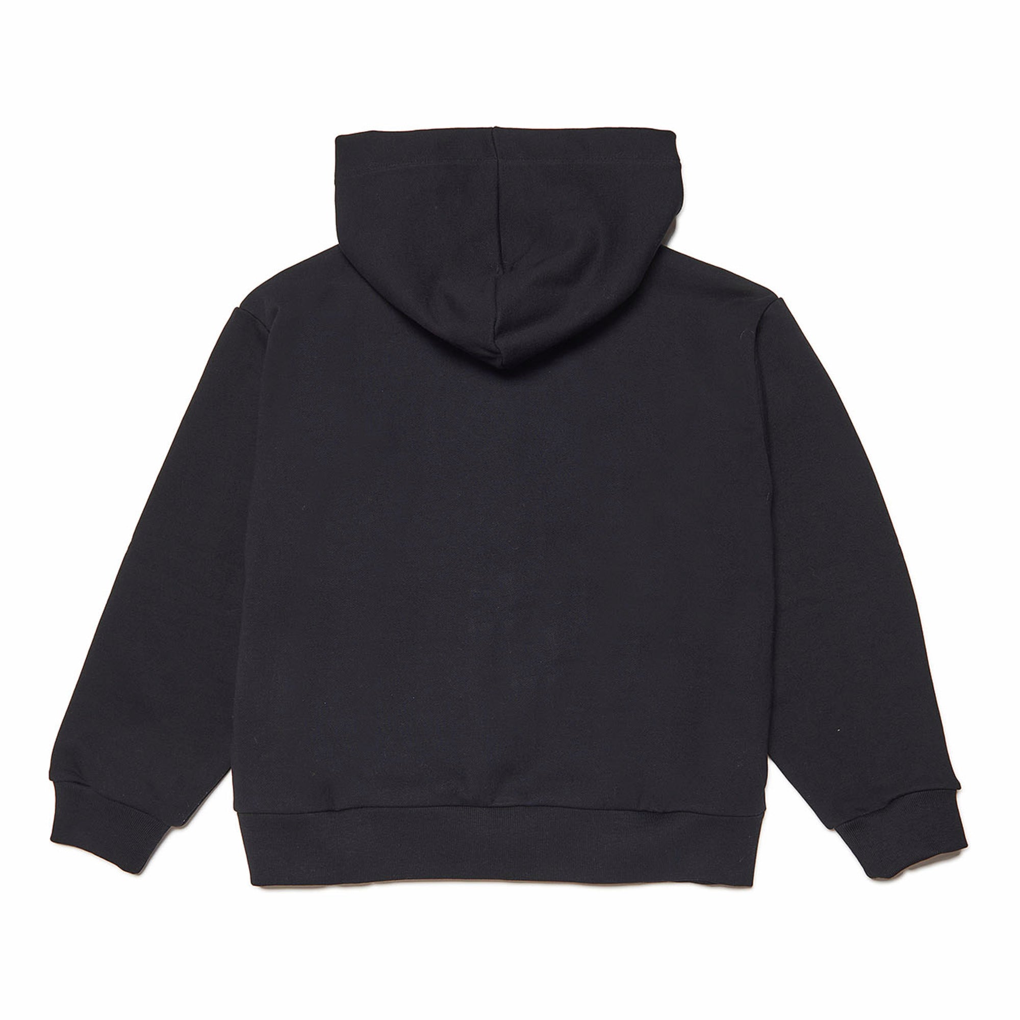Boys & Girls Black Logo Cotton Zip-Up Top