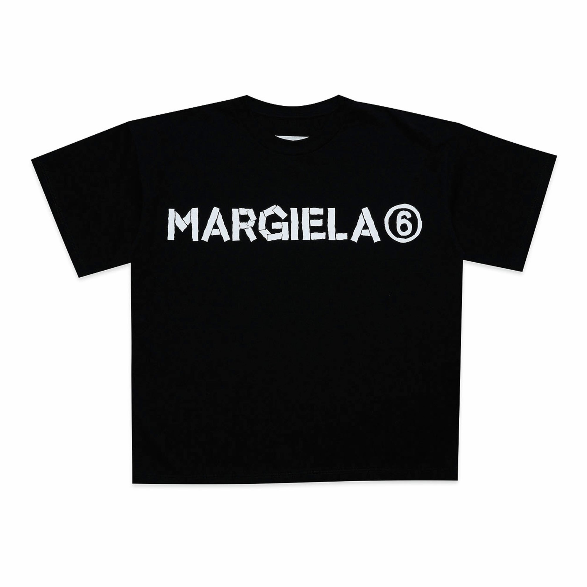 Boys & Girls Black Logo Cotton T-Shirt