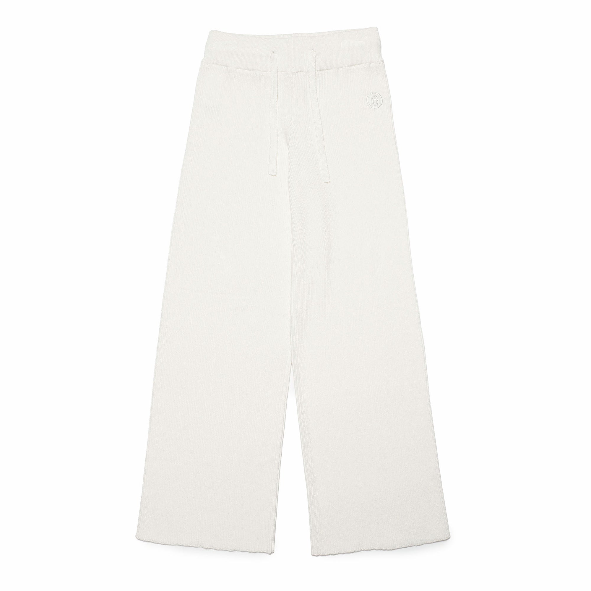 Girls White Cotton Trousers