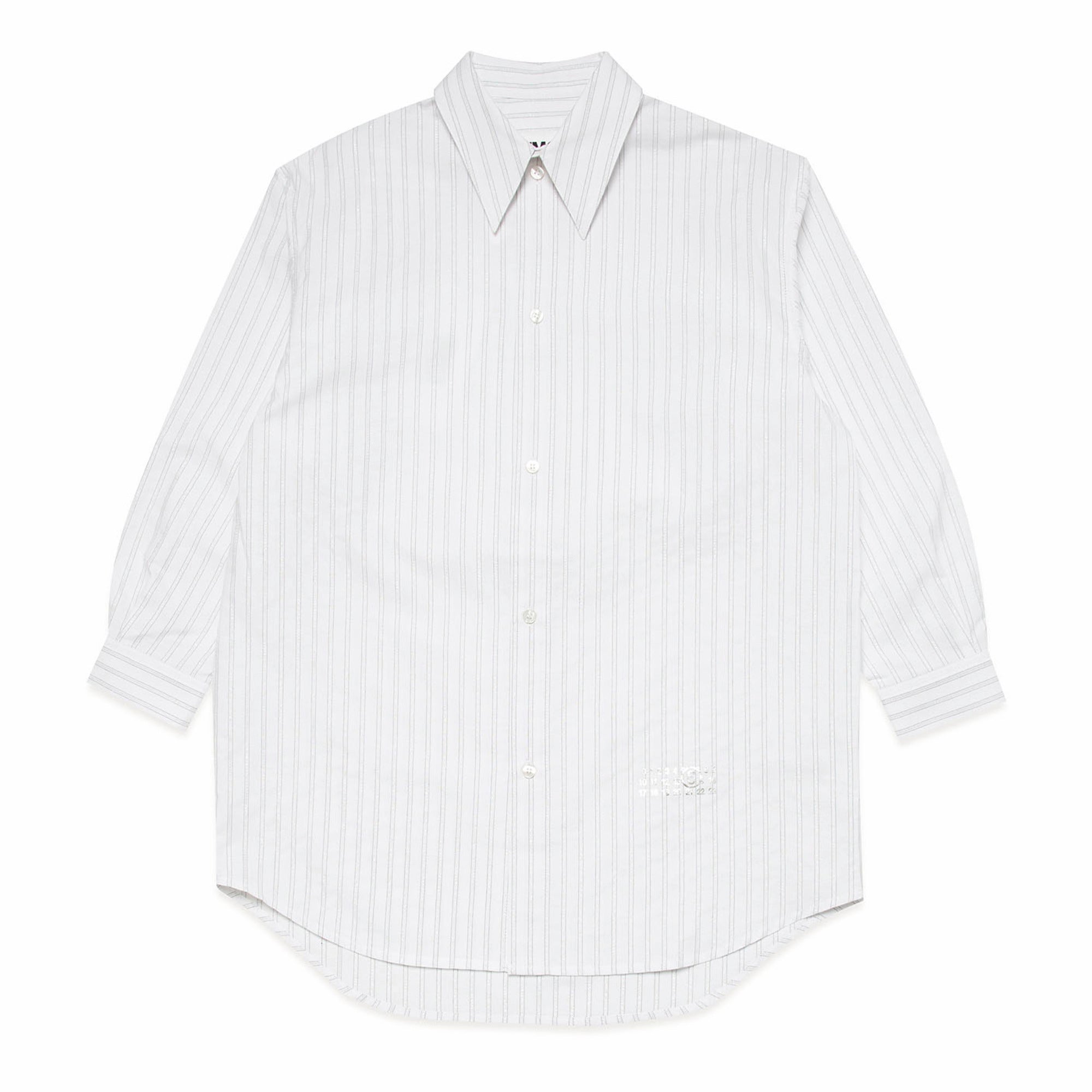 Girls White Stripes Cotton Dress