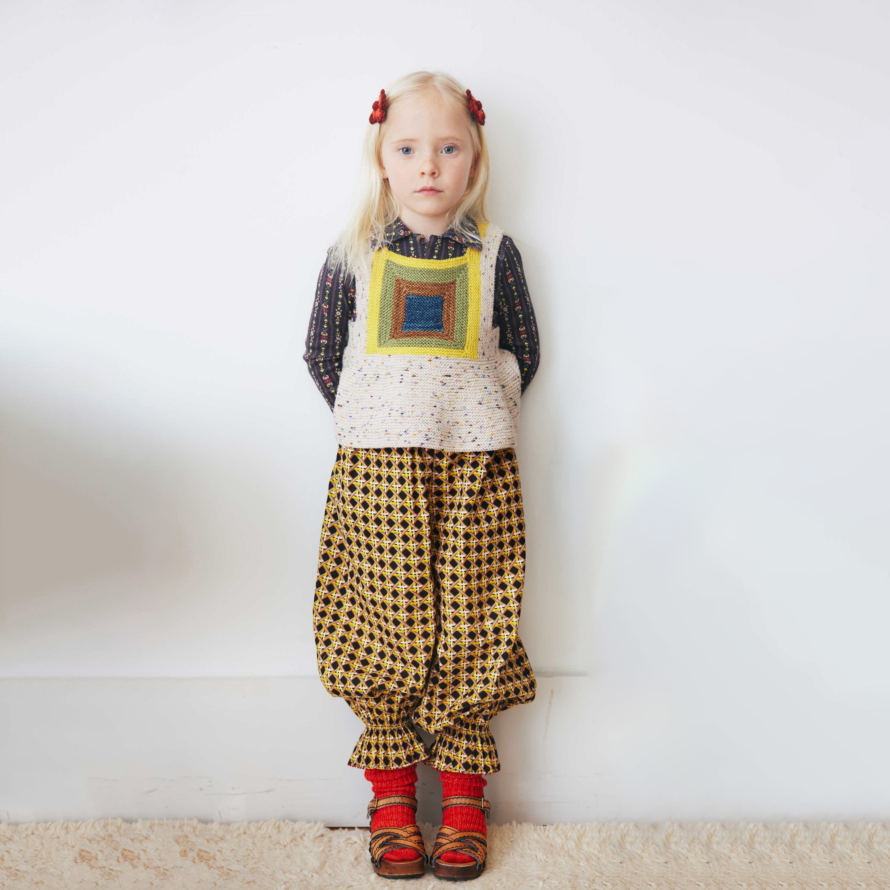 Boys & Girls Red Wool Long Socks