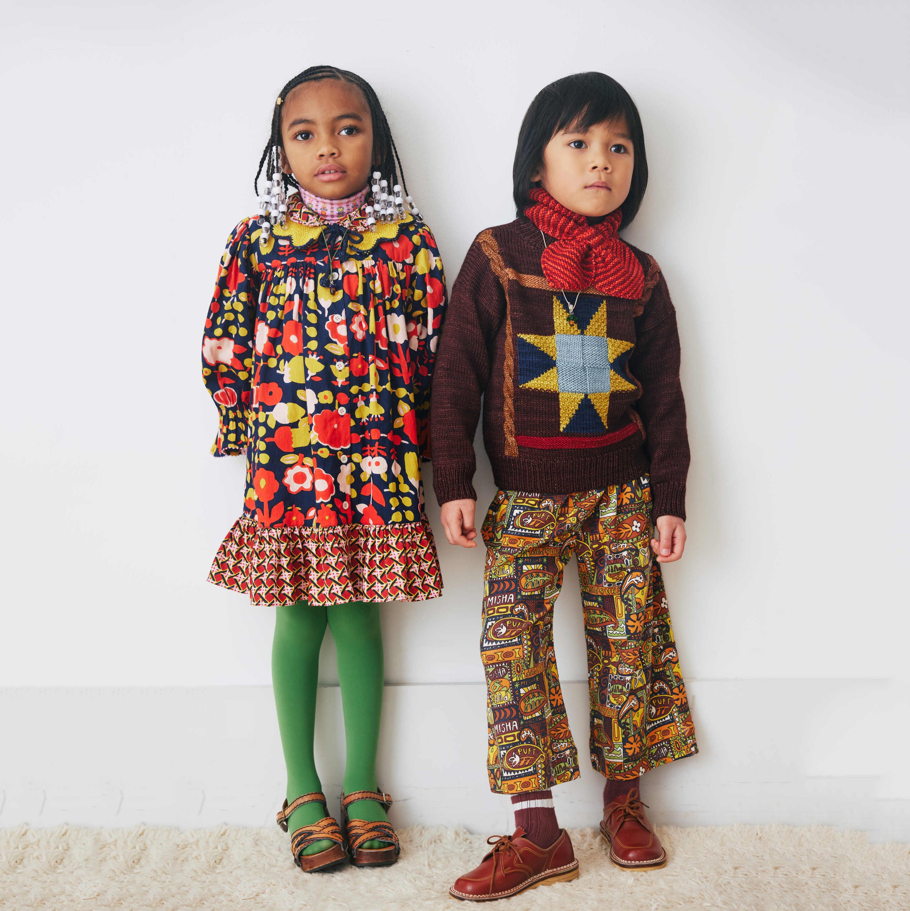 Boys & Girls Red Stripes Wool Scarf