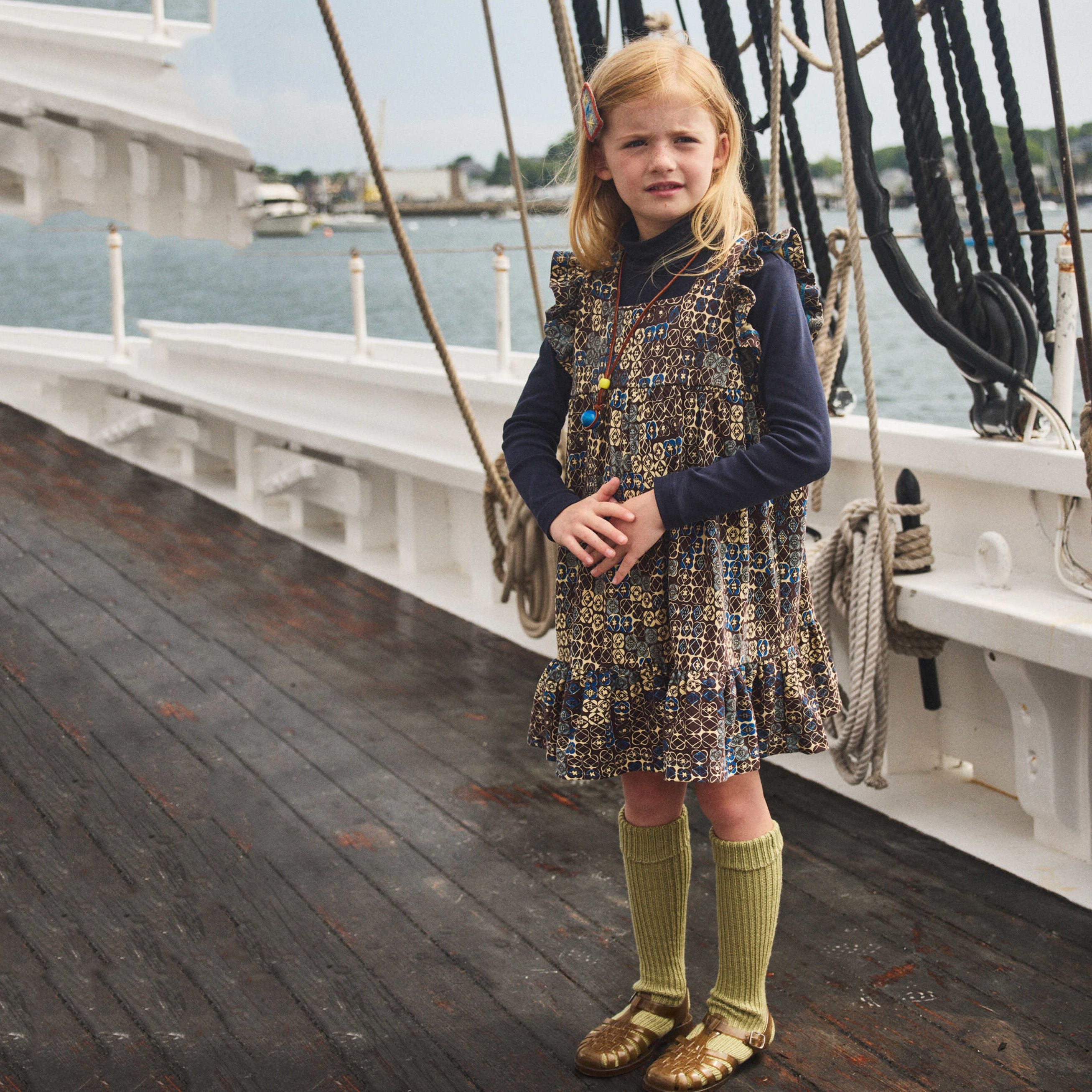 Boys & Girls Navy Cotton Turtleneck