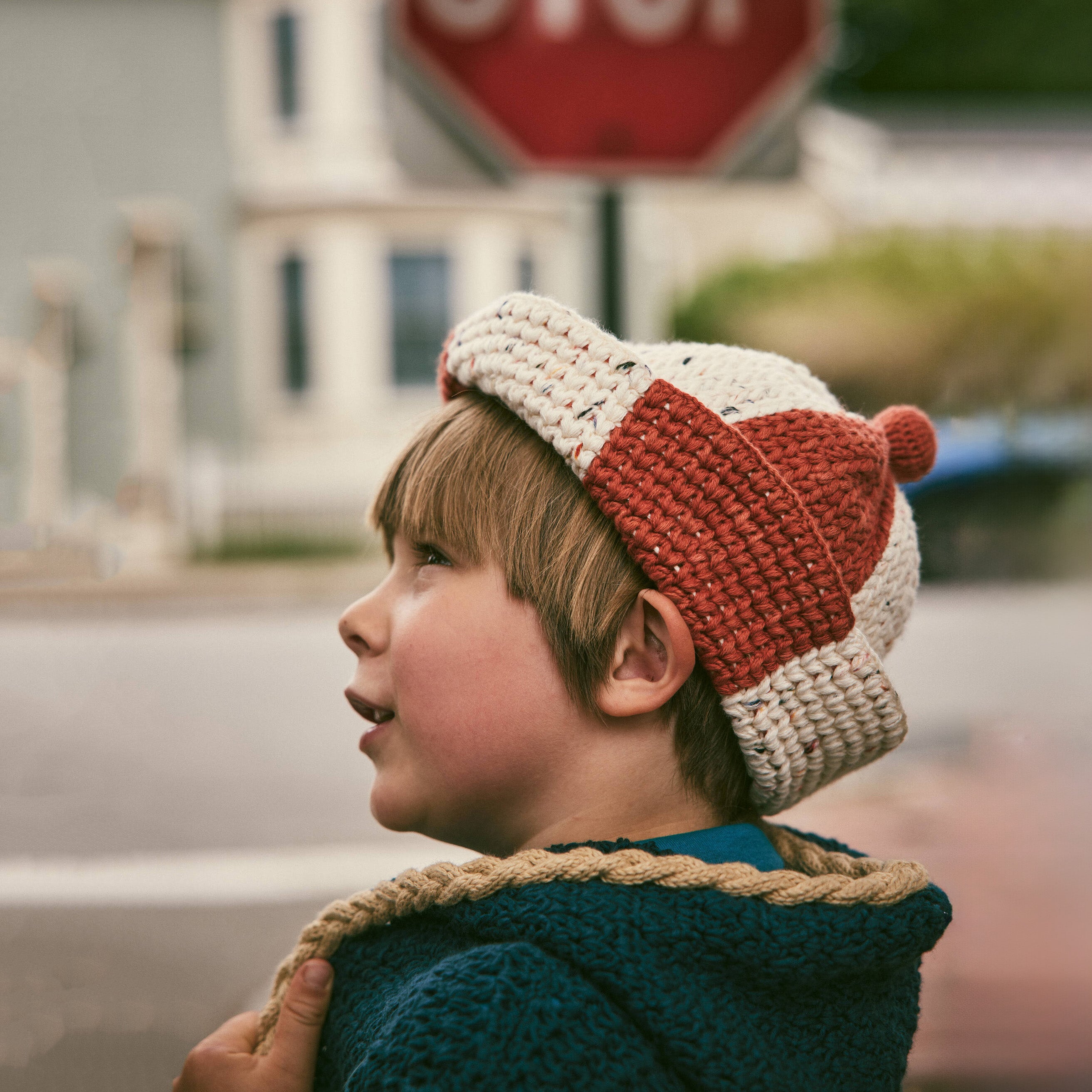 Boys & Girls Brick Red Knit Hat