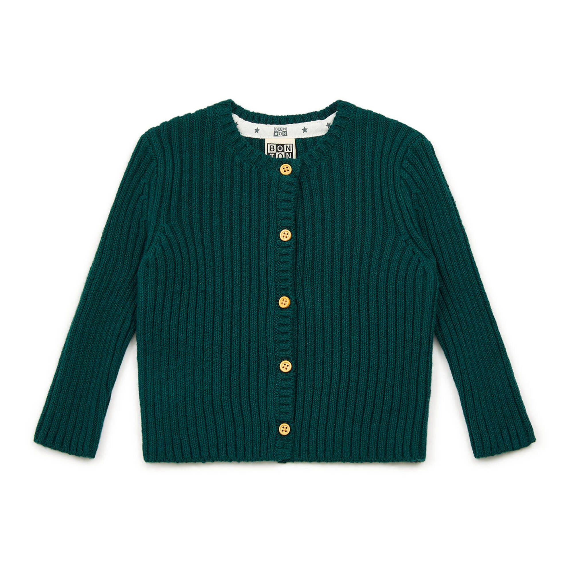Baby Girls Dark Green Cotton Caridgan