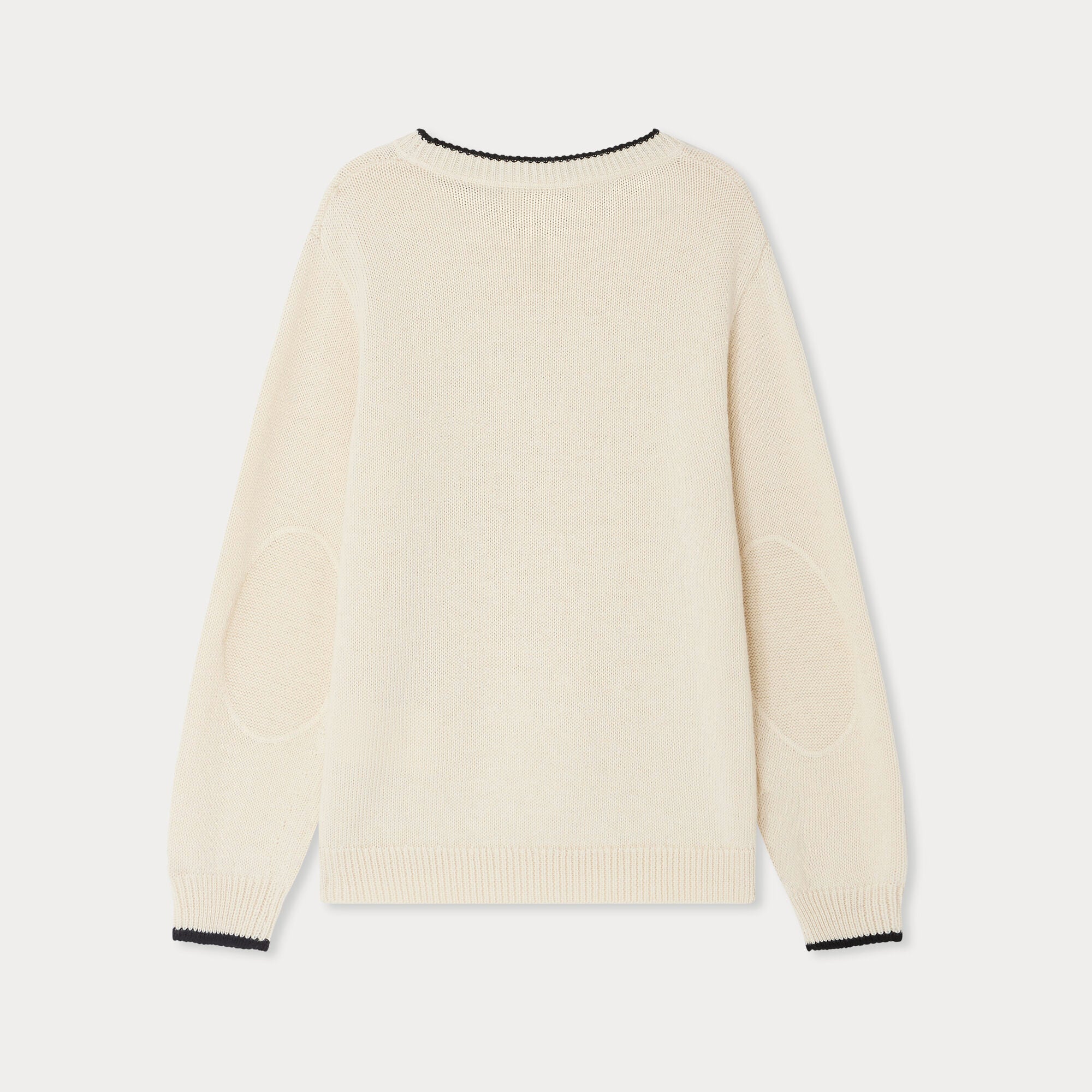 Boys Ivory Knit Wool Sweater