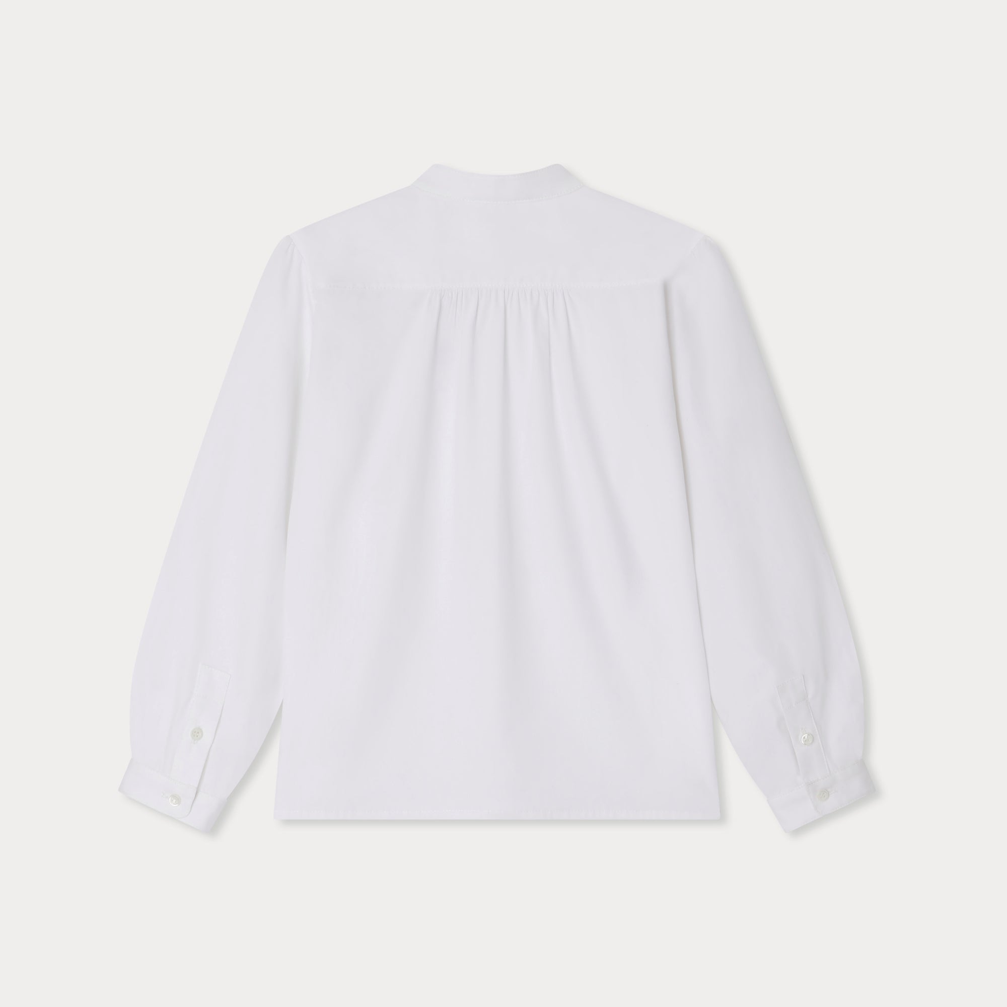 Girls White Cotton Blouse