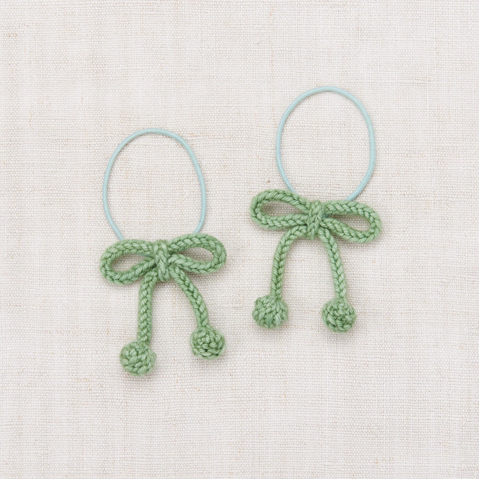 Girls Light Green Bow Hair Ring