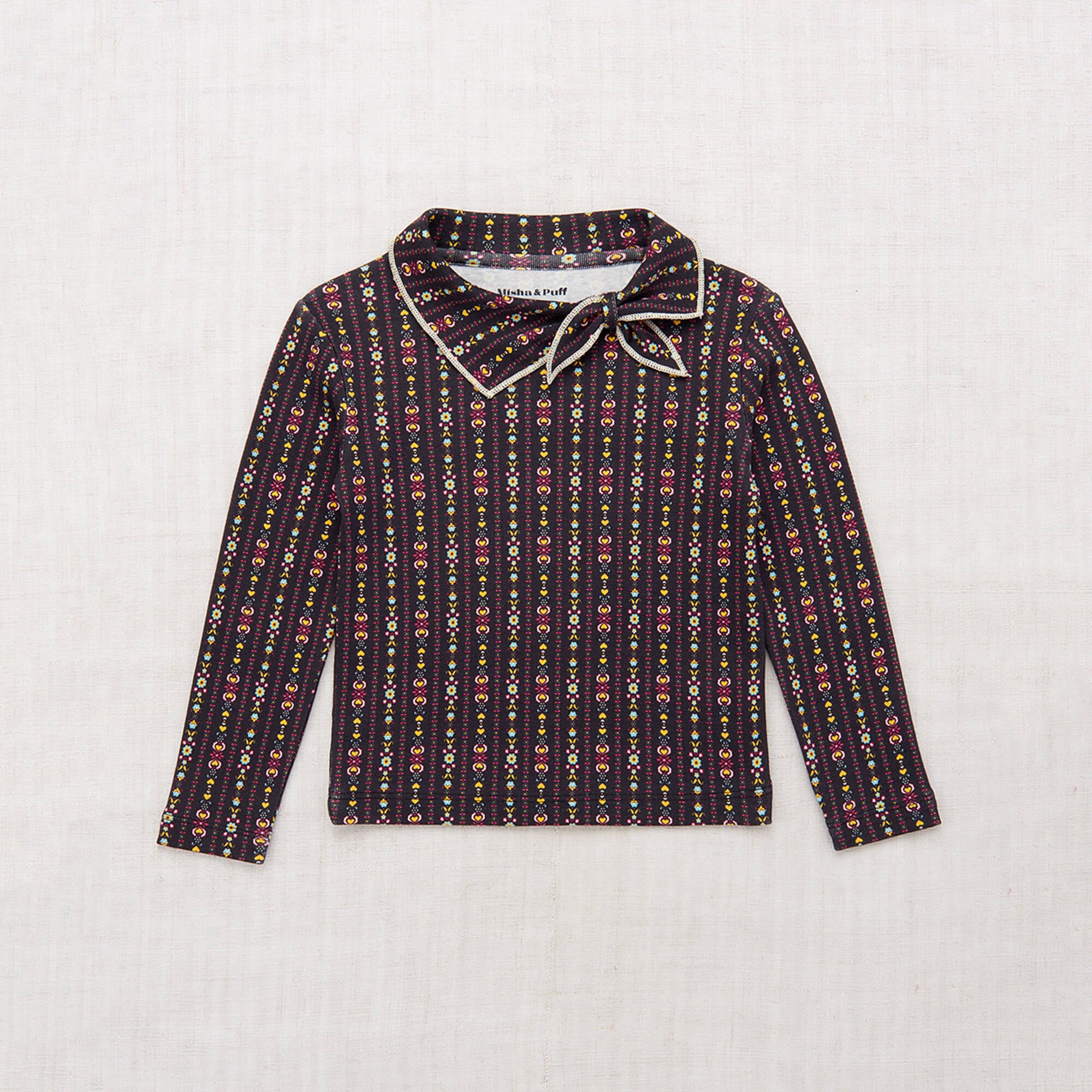 Boys & Girls Dark Brown Floral Cotton T-Shirt