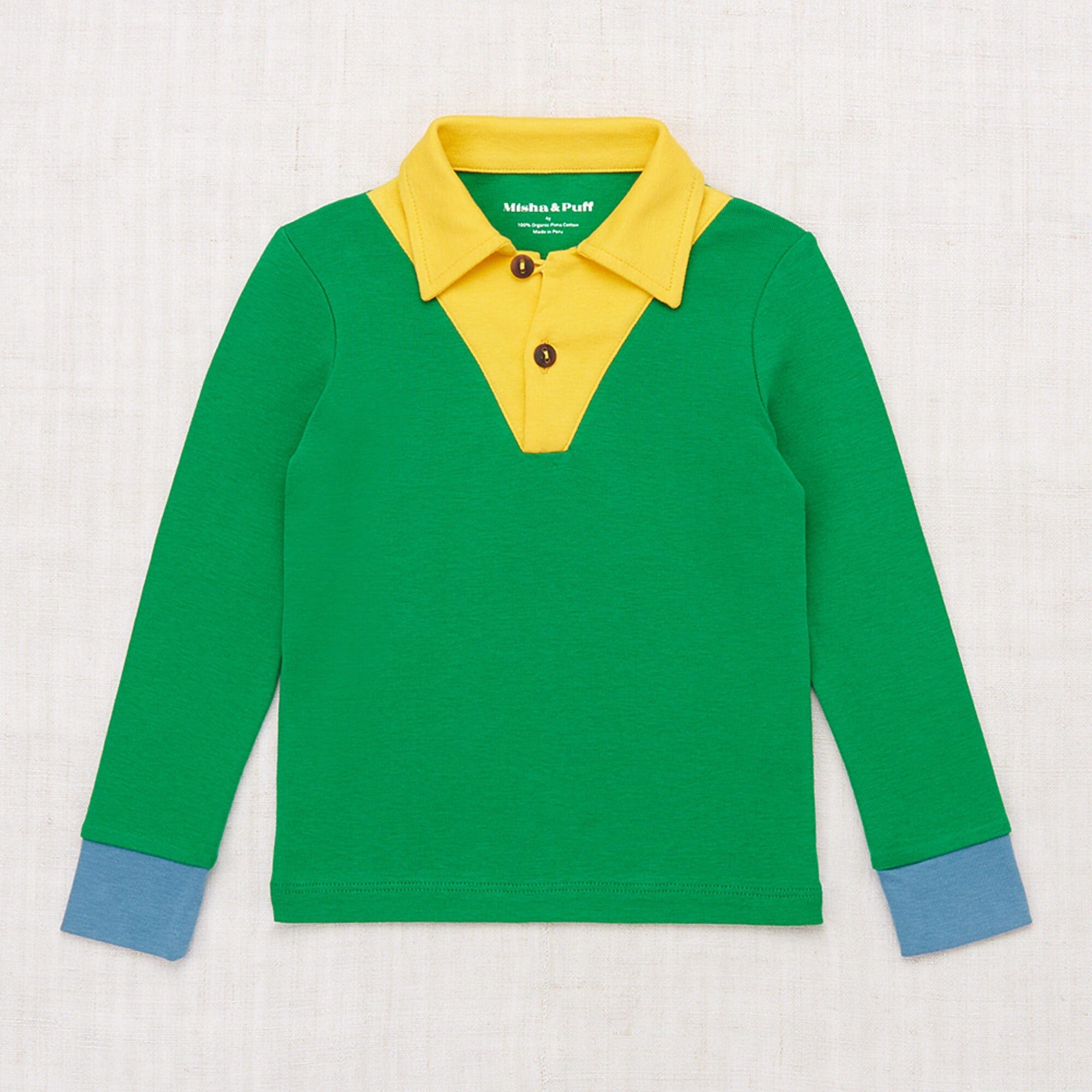 Boys & Girls Green Cotton Polo Shirt