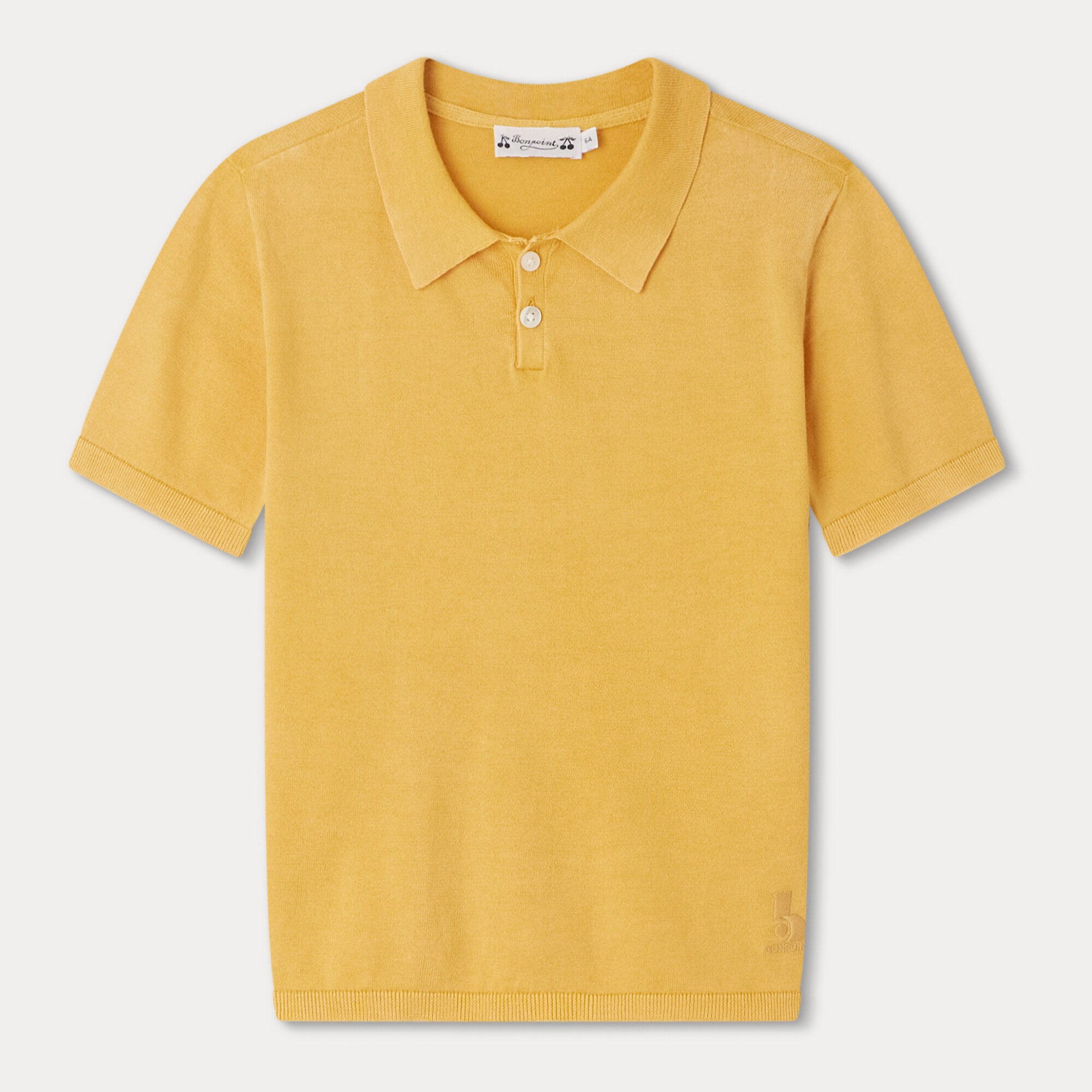 Boys Yellow Cotton Polo Shirt