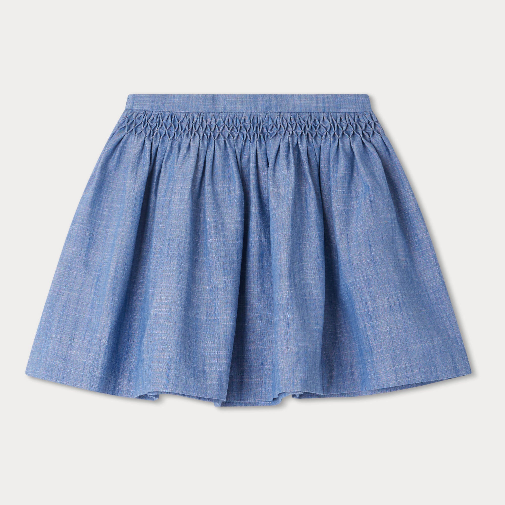 Girls Blue Cotton Skirt