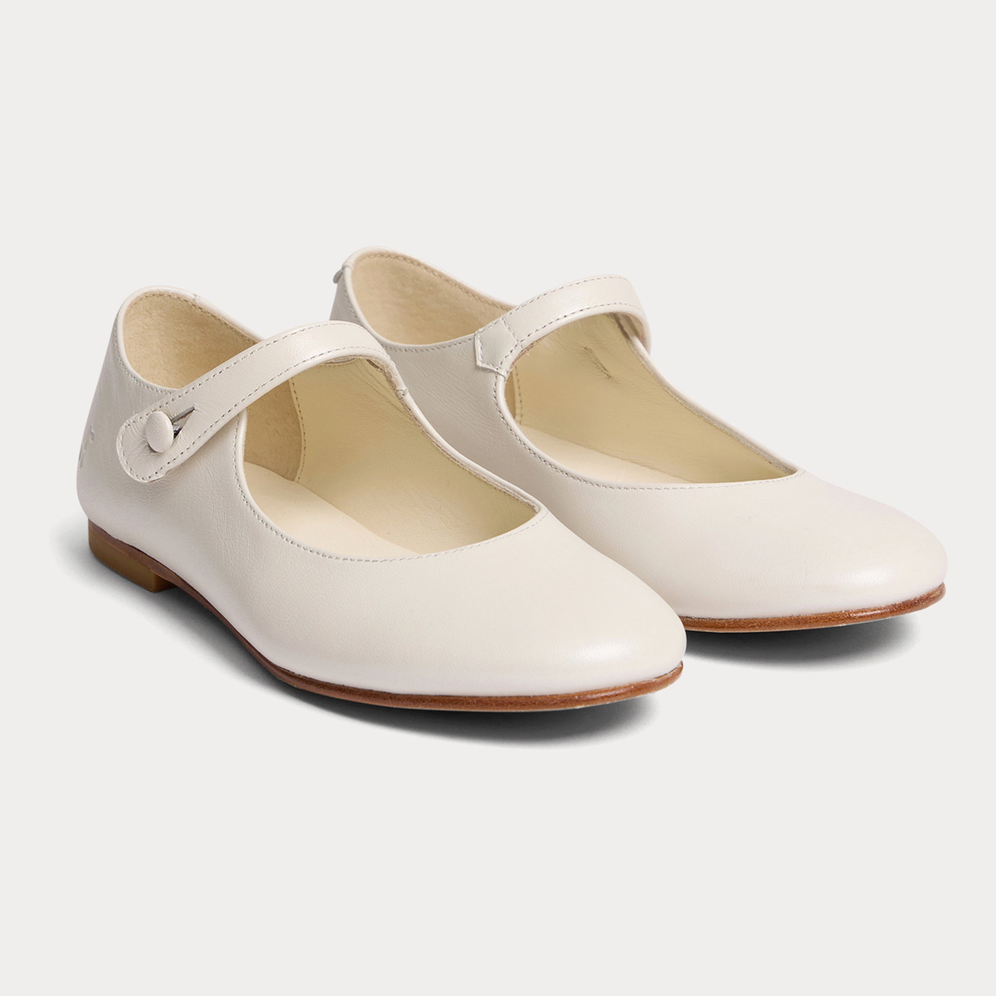 Girls White Flat Shoes