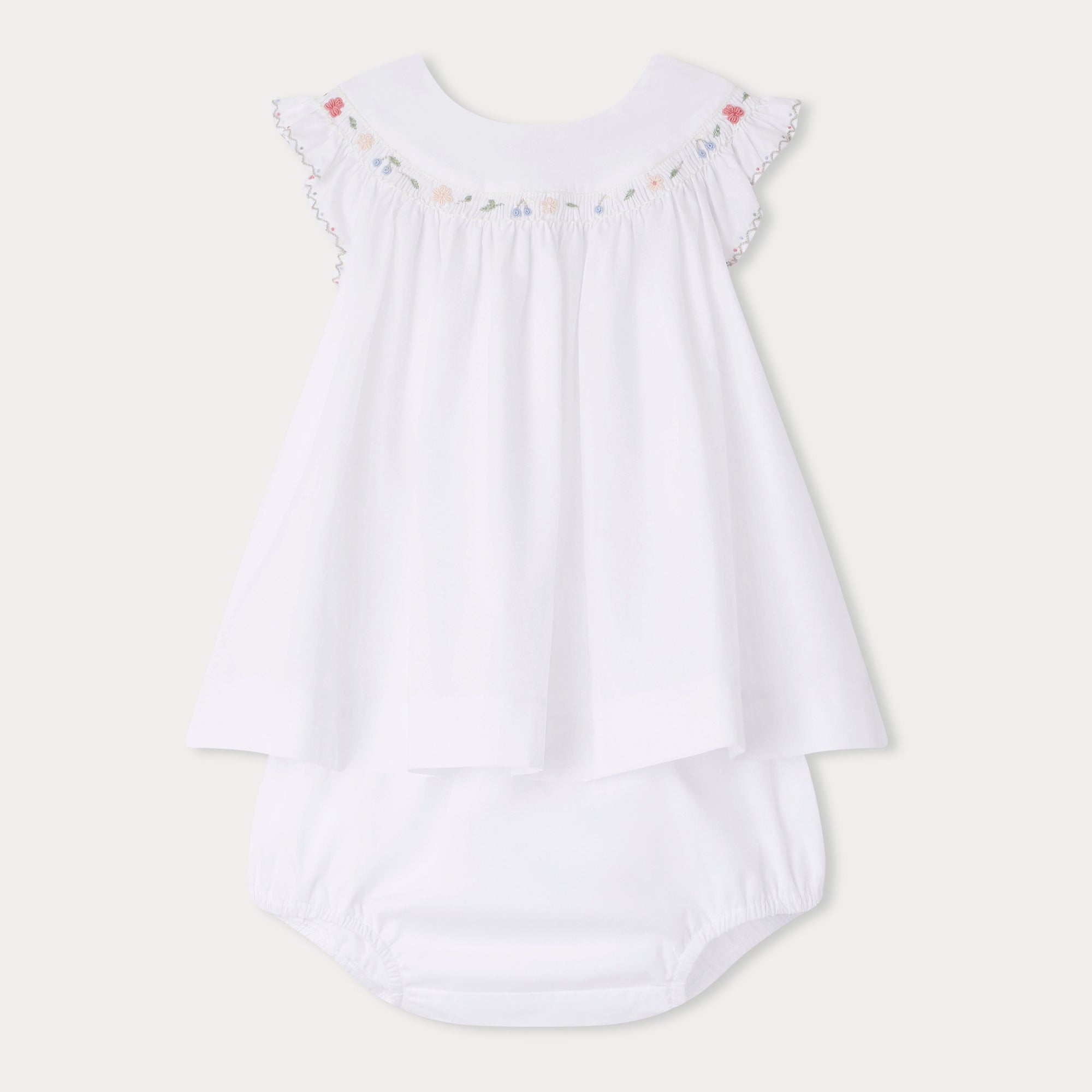 Baby Girls White Cotton Set
